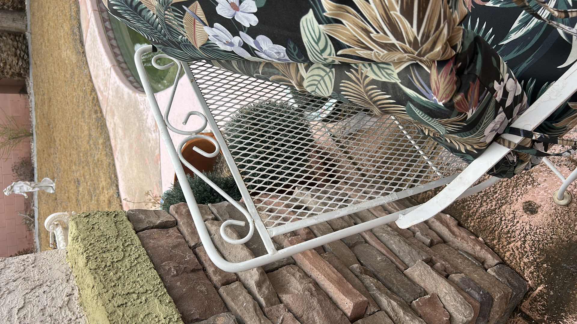 Photo 1 of VINTAGE METAL PATIO CHAIR WITH CUSHIONS