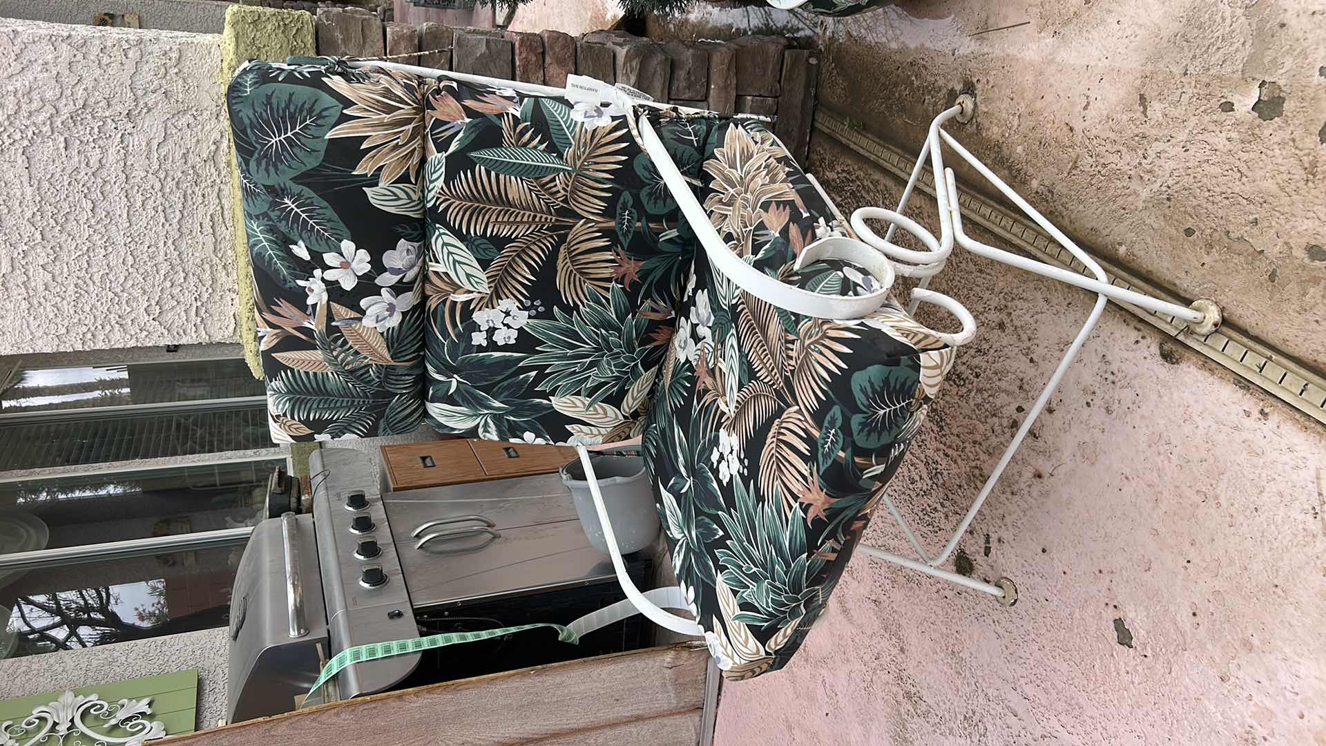Photo 1 of VINTAGE METAL PATIO CHAIR WITH CUSHIONS