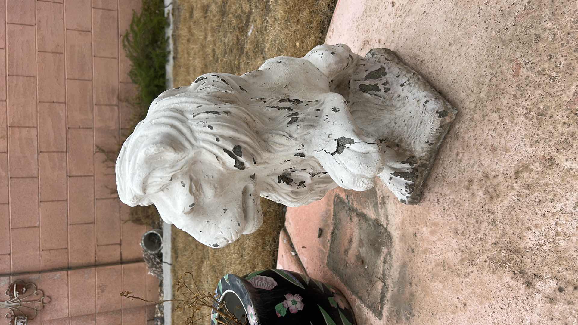 Photo 1 of VERY HEAVY PLASTER LIONS H22”