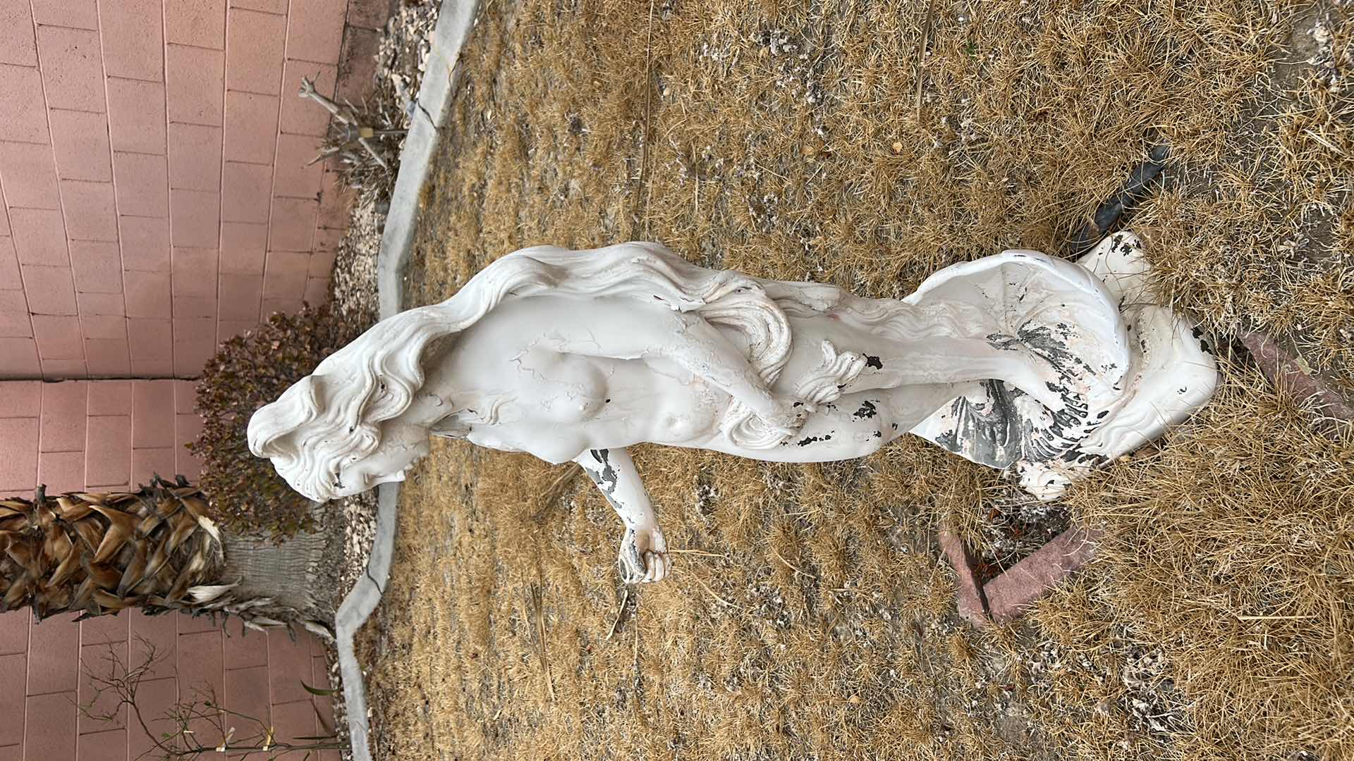 Photo 1 of HEAVY PLASTER OUTDOOR STATUE H32”