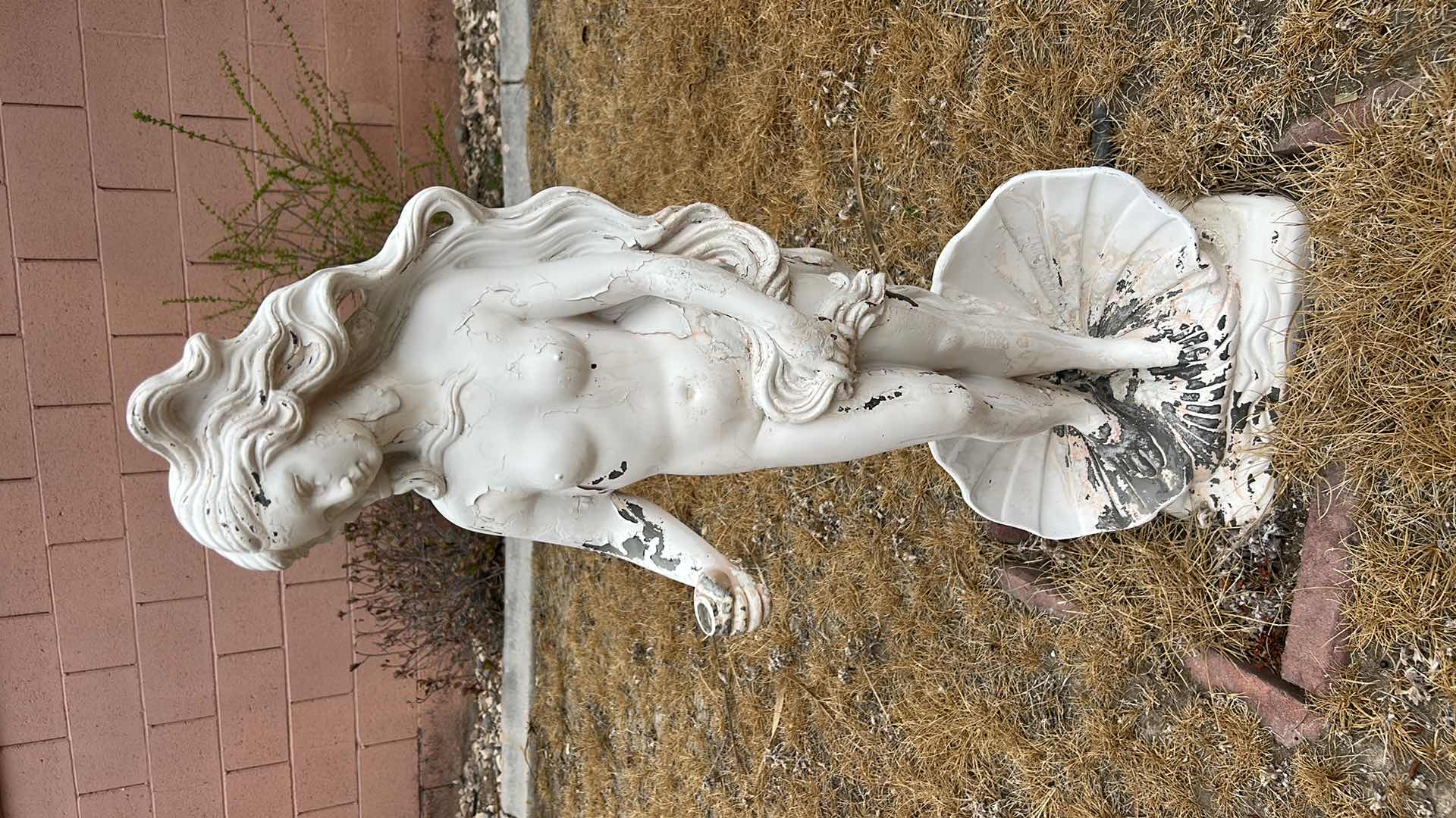 Photo 1 of HEAVY PLASTER OUTDOOR STATUE H32”