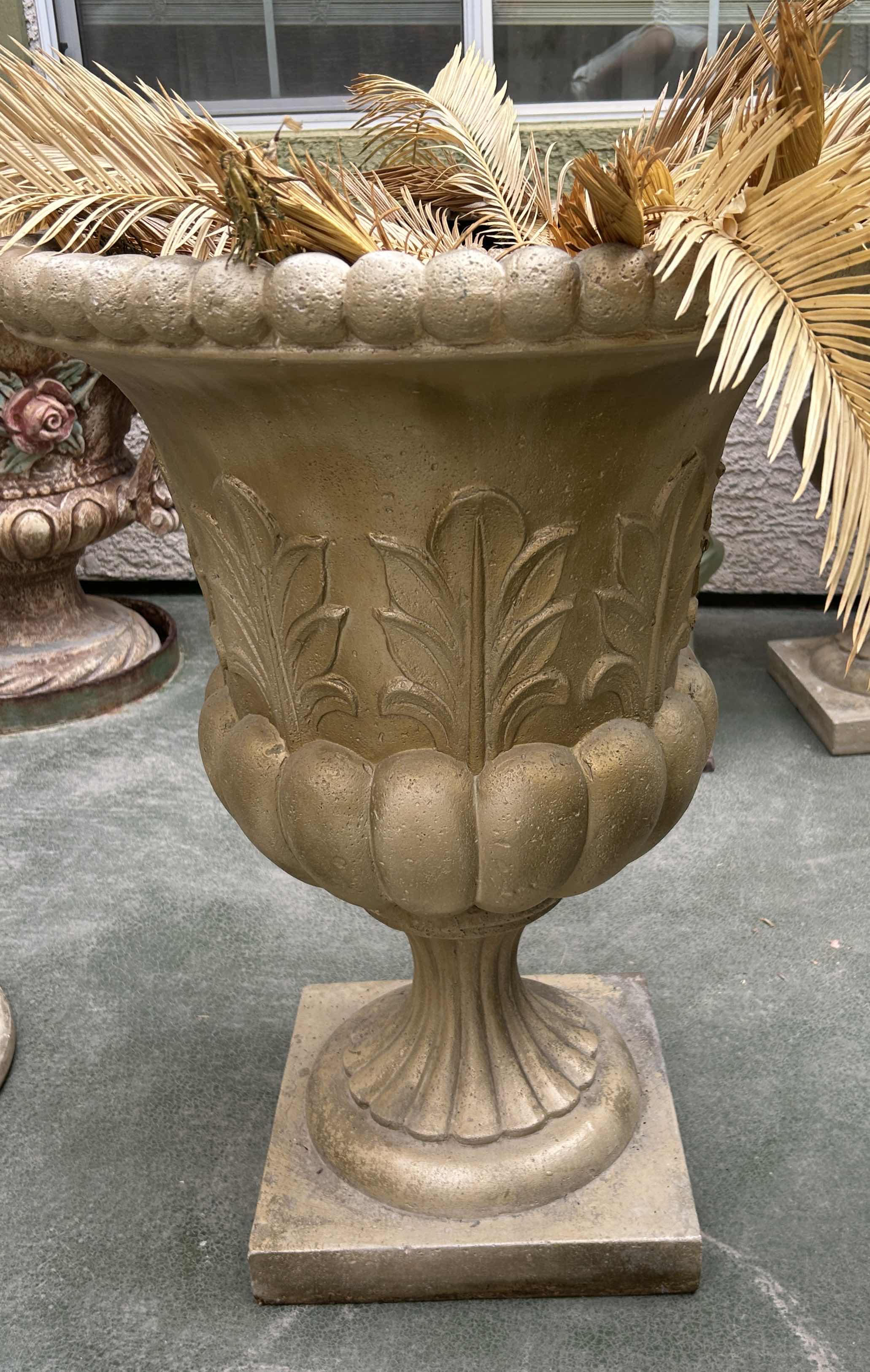 Photo 1 of LARGE METAL OUTDOOR PLANTER 22 1/2“ x H30 1/2“