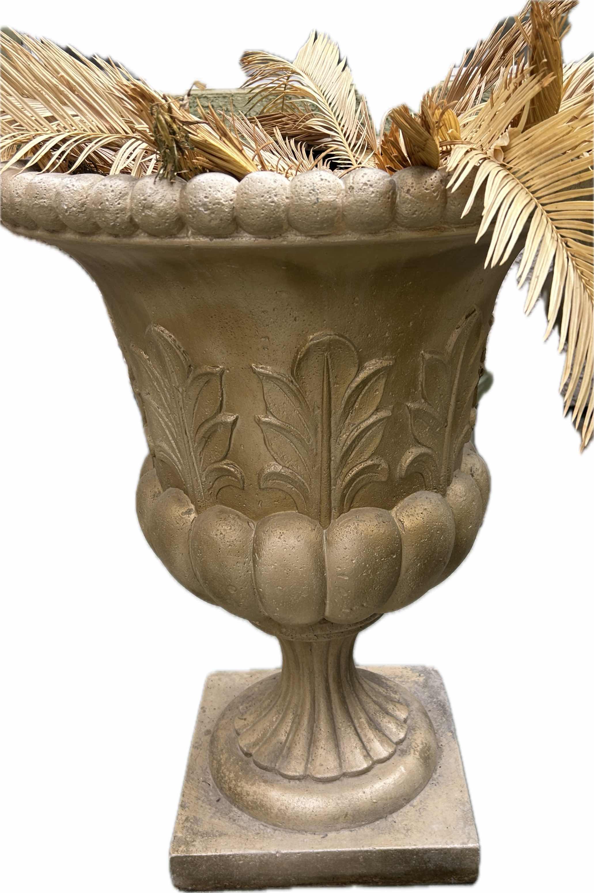 Photo 1 of LARGE METAL OUTDOOR PLANTER 22 1/2“ x H30 1/2“