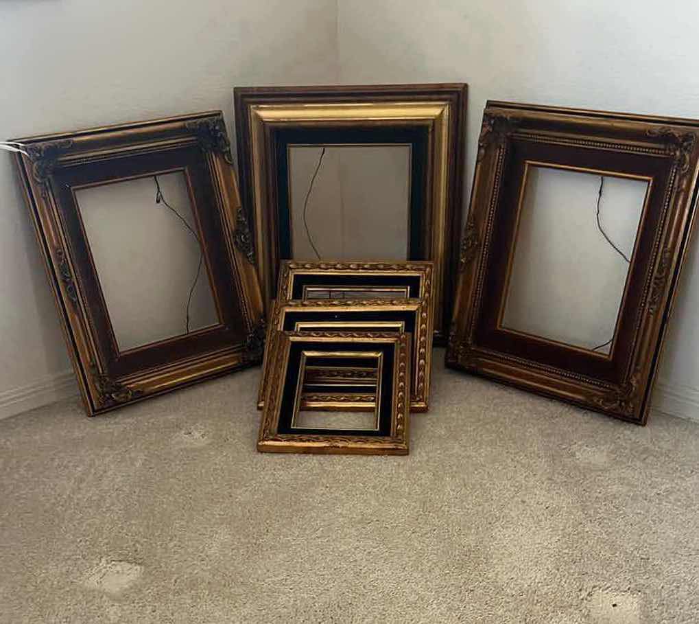 Photo 1 of 6- GOLD PICTURE FRAMES
