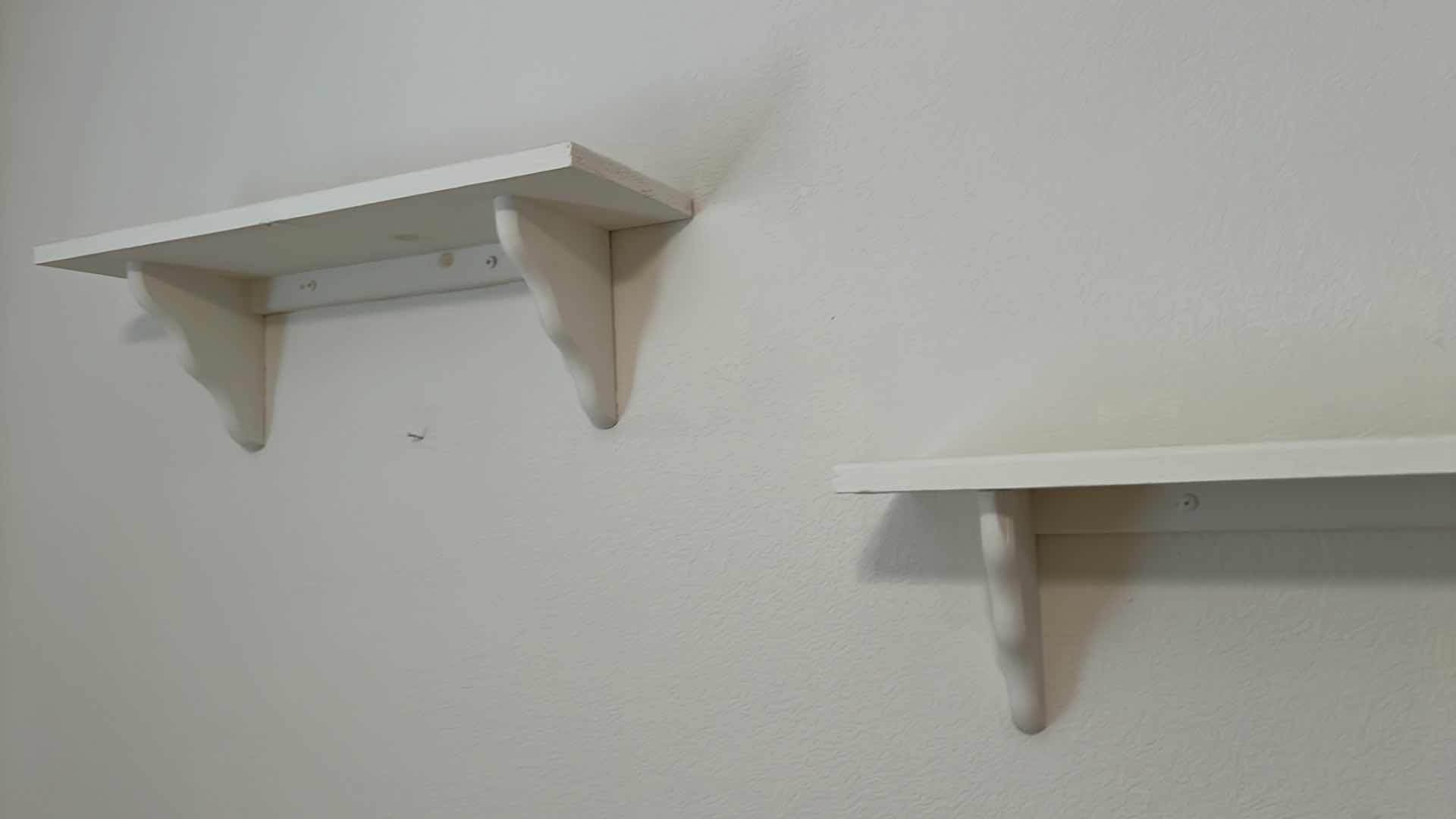 Photo 3 of 2-WHITE WOOD DECORATIVE SHELVES  23” x 7”