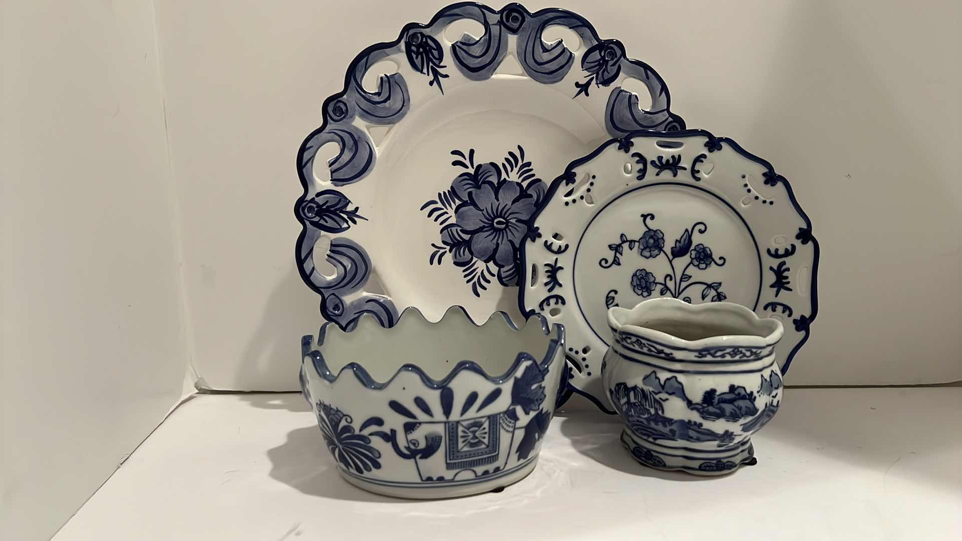 Photo 1 of 4-BLUE & WHITE  CERAMIC WARE