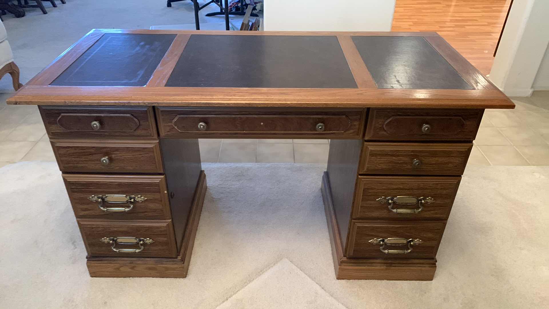 Photo 1 of VINTAGE EXECUTIVE DESK  52” X 24” H 30”