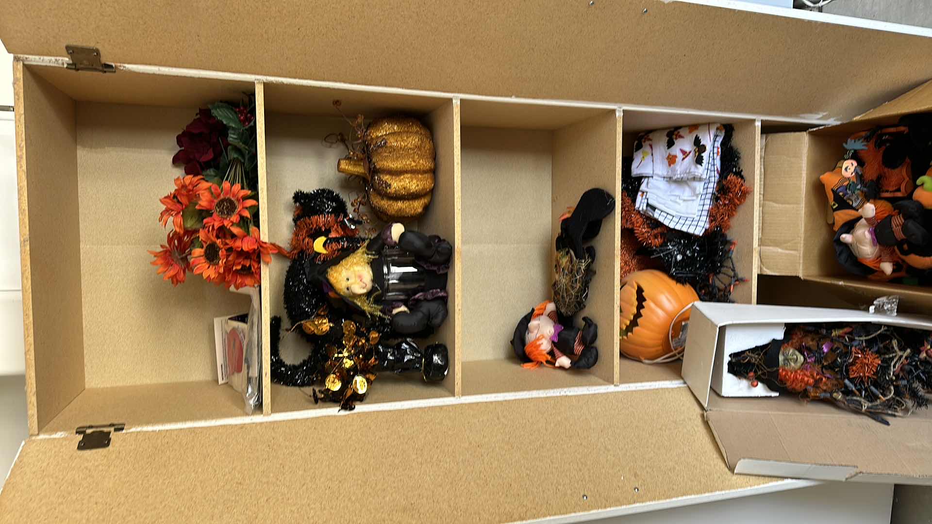 Photo 1 of HALLOWEEN DECORATIONS AND CABINET