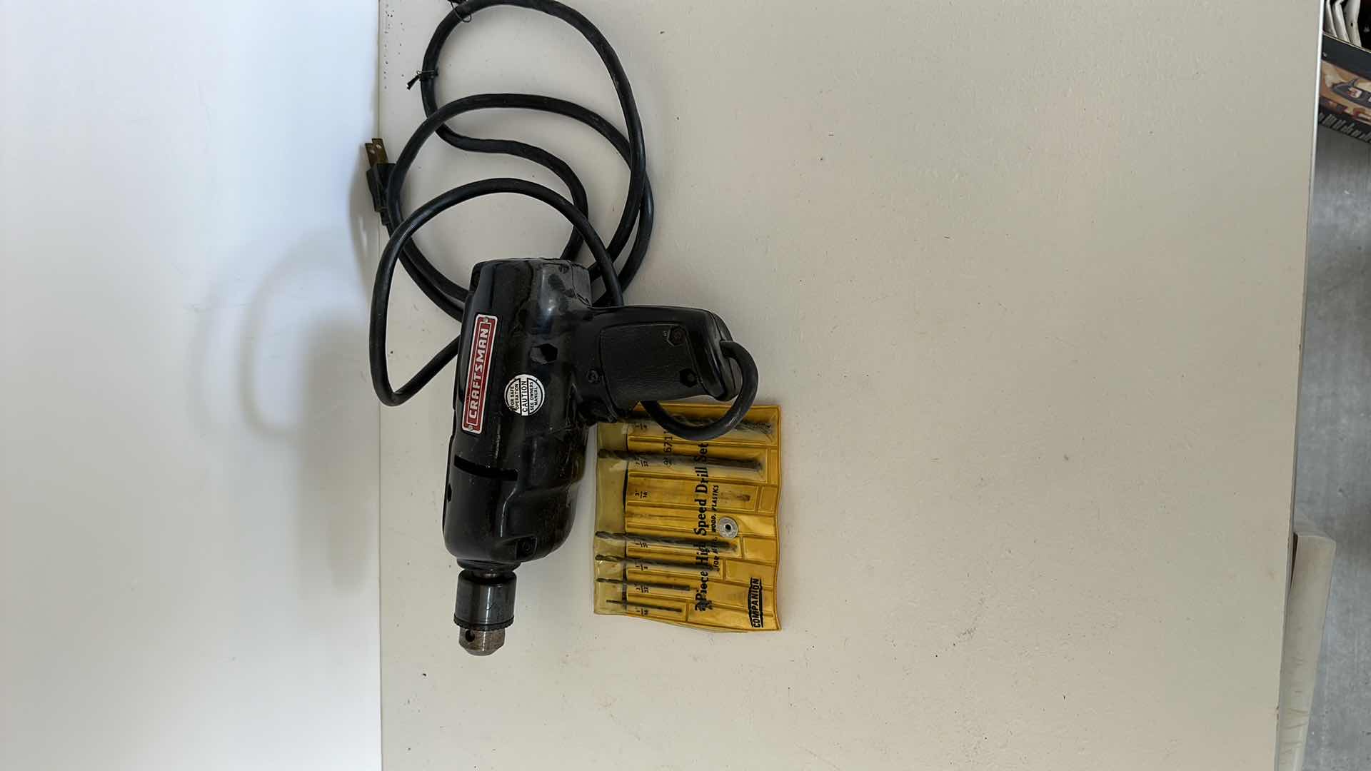 Photo 3 of CRAFTSMAN ELECTRIC POWER DRILL WITH DRILL SET