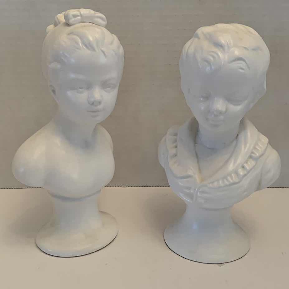 Photo 1 of PAIR OF PLASTER BUSTS 10” TALL