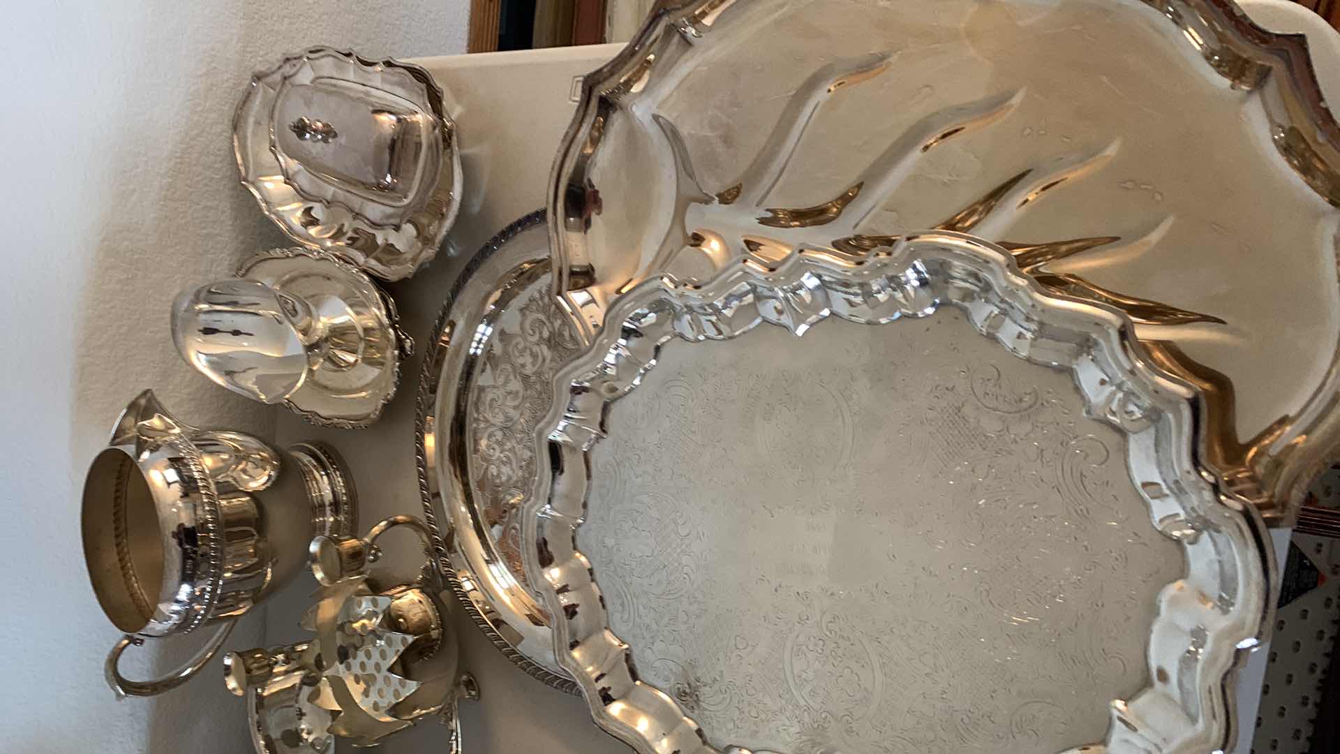 Photo 4 of SILVER -PLATED SERVEWARE (PLATTERS, CANDY DISHES, BOWLS)