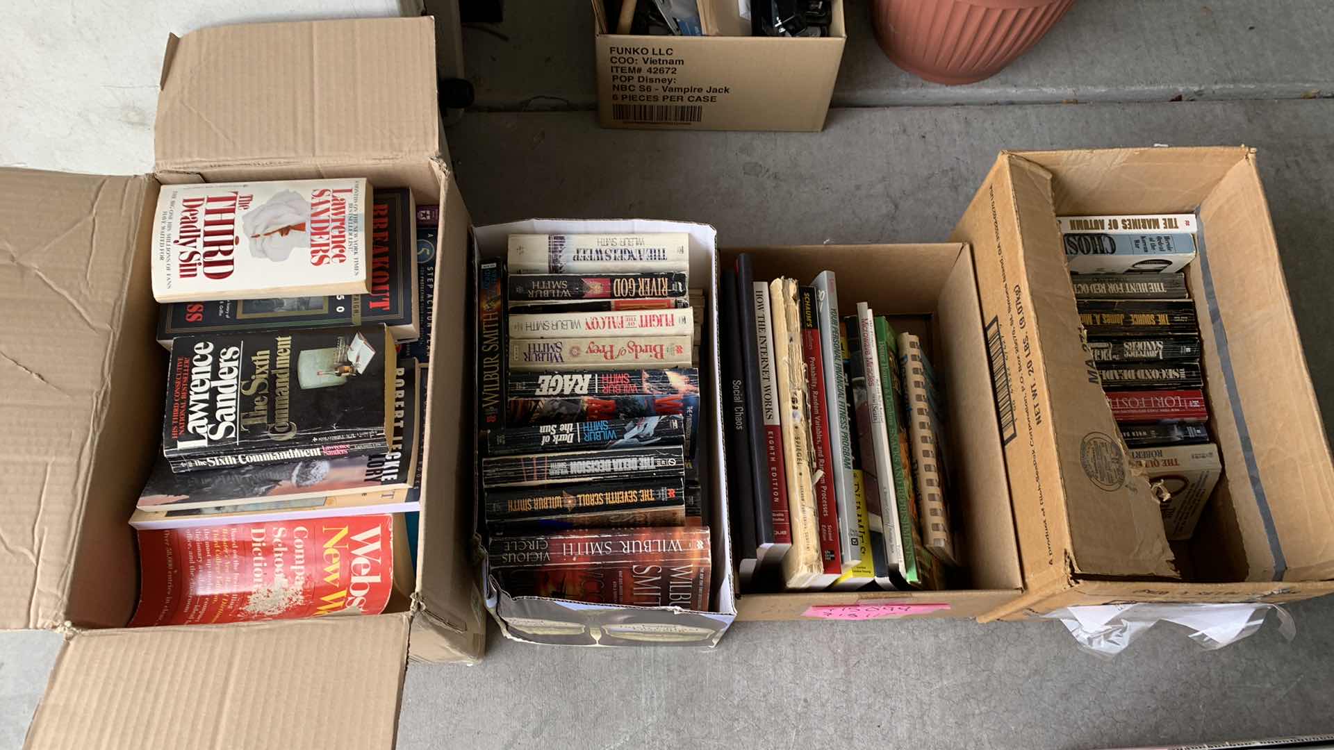 Photo 1 of 4 BOXES- PAPERBACK BOOKS-VARIOUS TITLE/AUTHORS