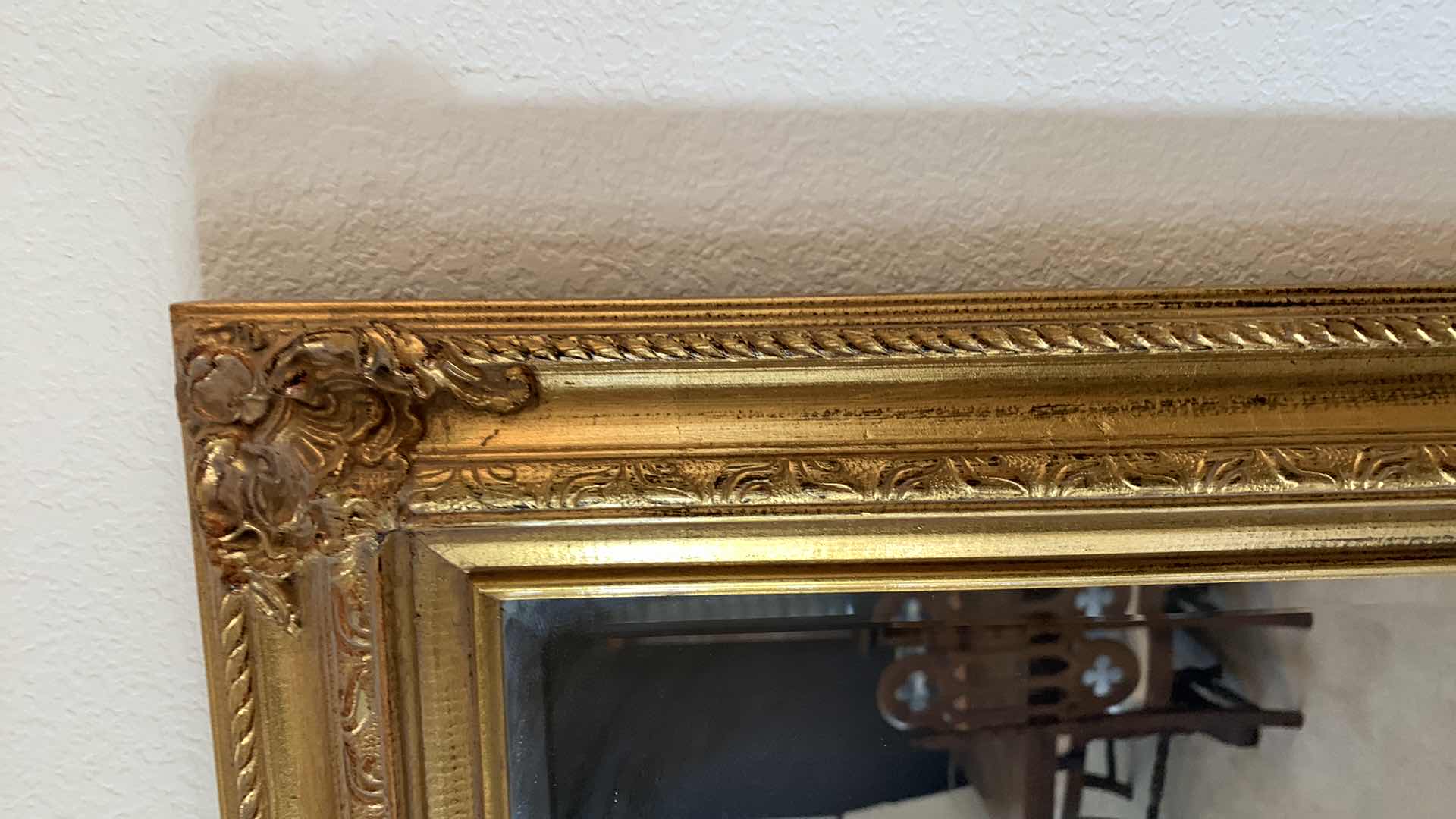 Photo 2 of GOLD FRAME WALL MIRROR 32” X 26”