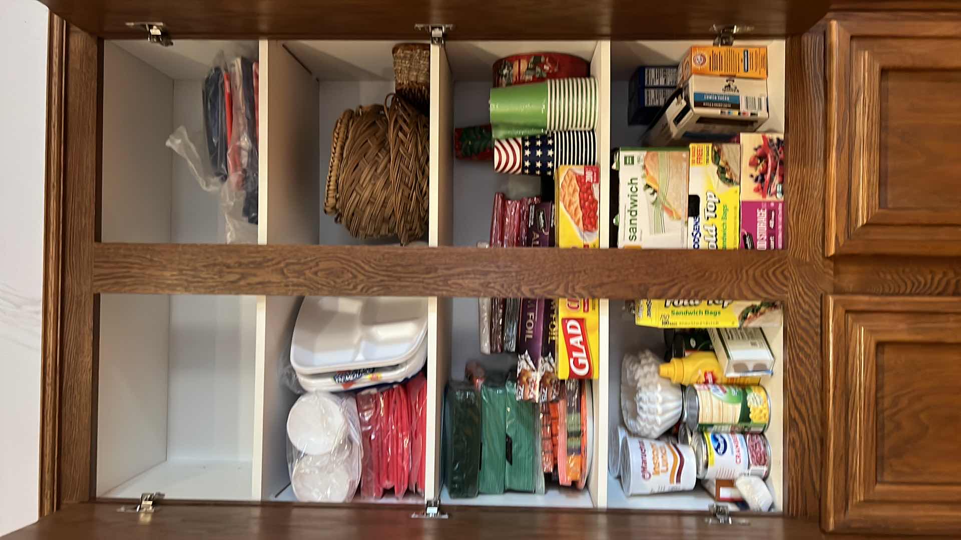 Photo 1 of CONTENTS OF KITCHEN CABINET-HOUSEHOLD ITEMS