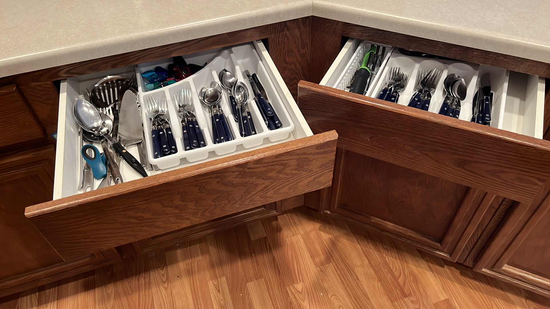 Photo 1 of CONTENTS OF 2 KITCHEN DRAWERS-SILVERWARE