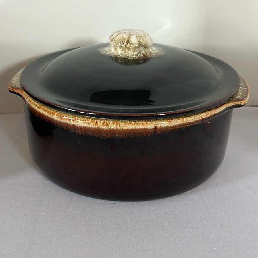 Photo 4 of 4 PCS-VINTAGE PFALTZGRAFF GOURMET BROWN DRIP GLAZE PIE PLATE, CASSEROLE DISH W LID, CASSEROLE DISH NO LID.