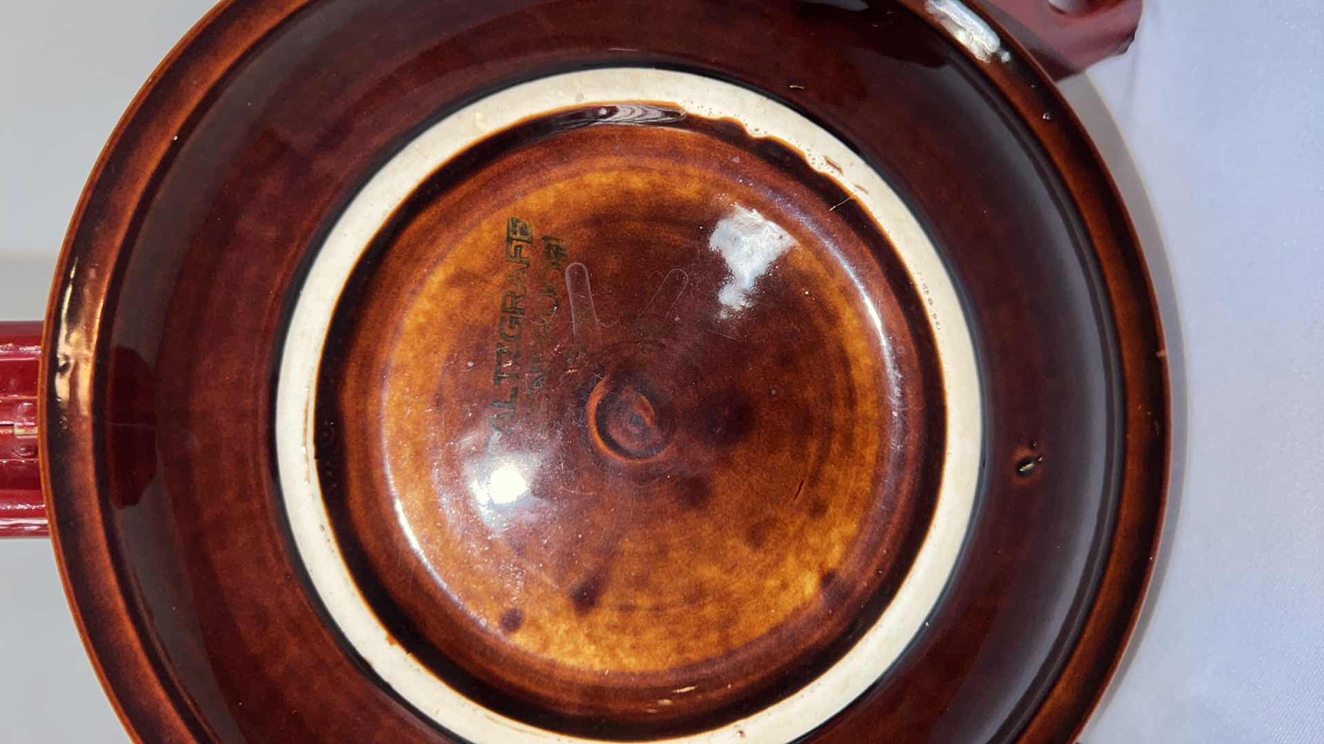 Photo 2 of 10-VINTAGE PFALTZGRAFF GOURMET BROWN DRIP GLAZE 7" SALAD PLATES