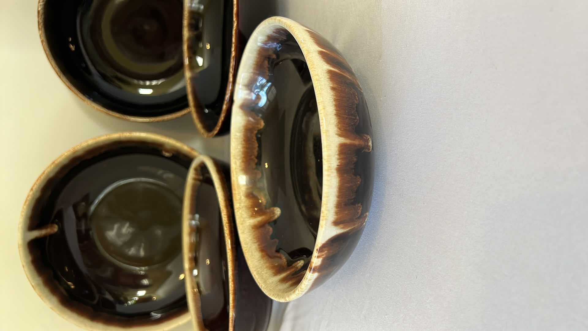 Photo 3 of 6-VINTAGE PFALTZGRAFF GOURMET BROWN DRIP GLAZE SERVING/VEGETABLE BOWLS (VARIES SIZES)