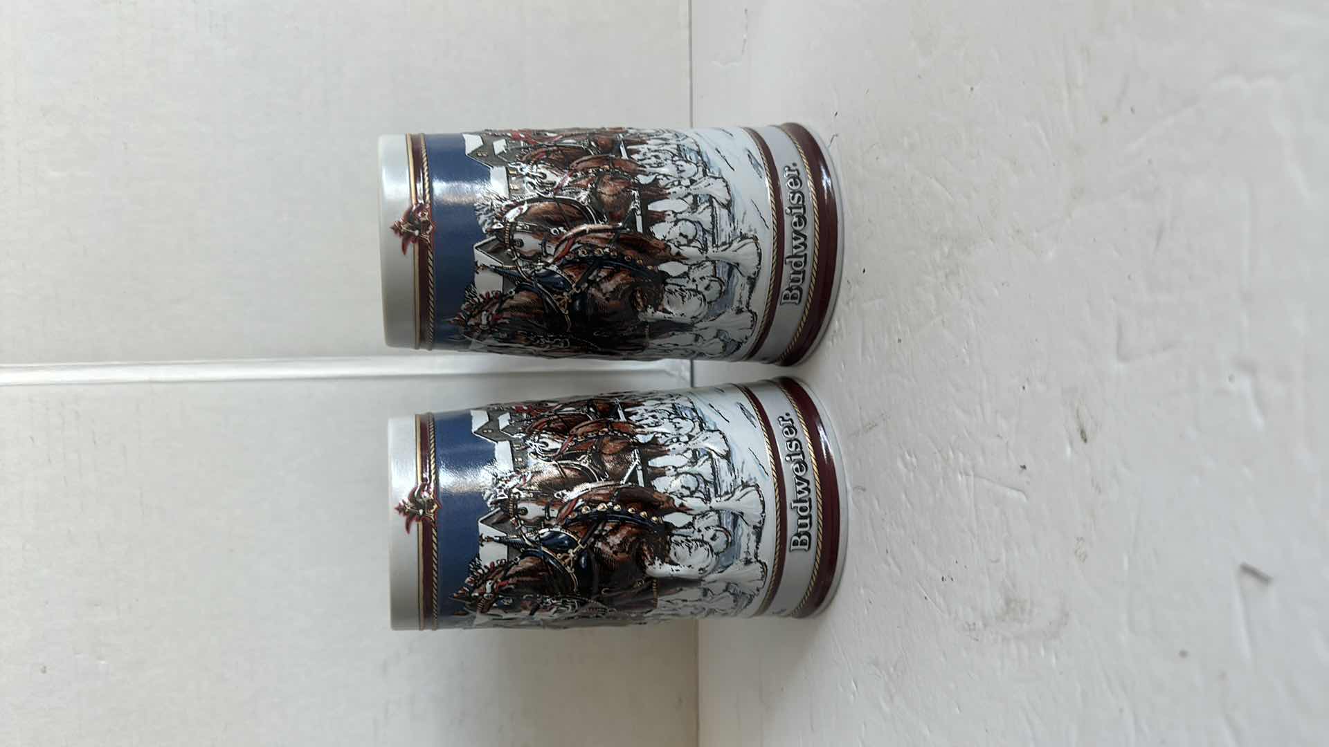 Photo 1 of 2-1989 BUDWEISER BEER STEINS