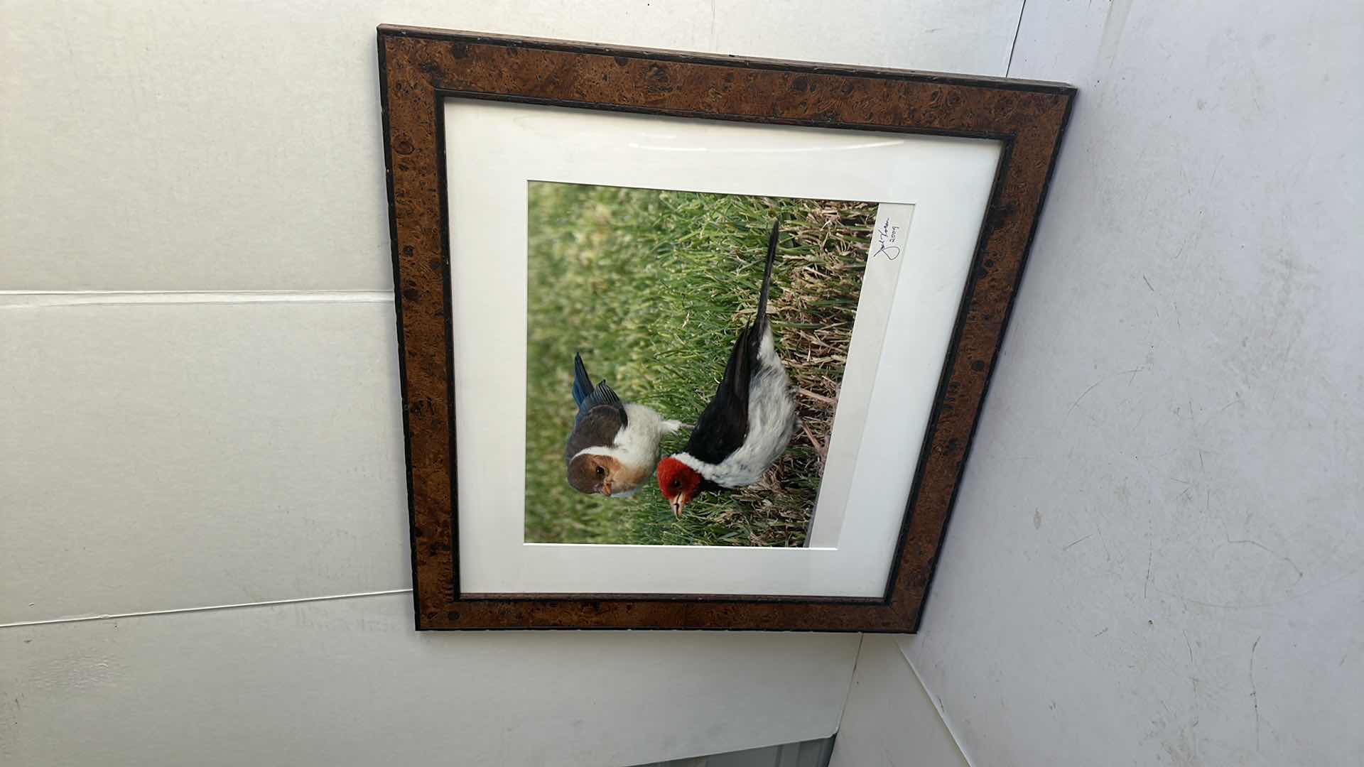 Photo 2 of FRAMED "BIRDS" ARTWORK-ARTIST SIGNED 21”X20”