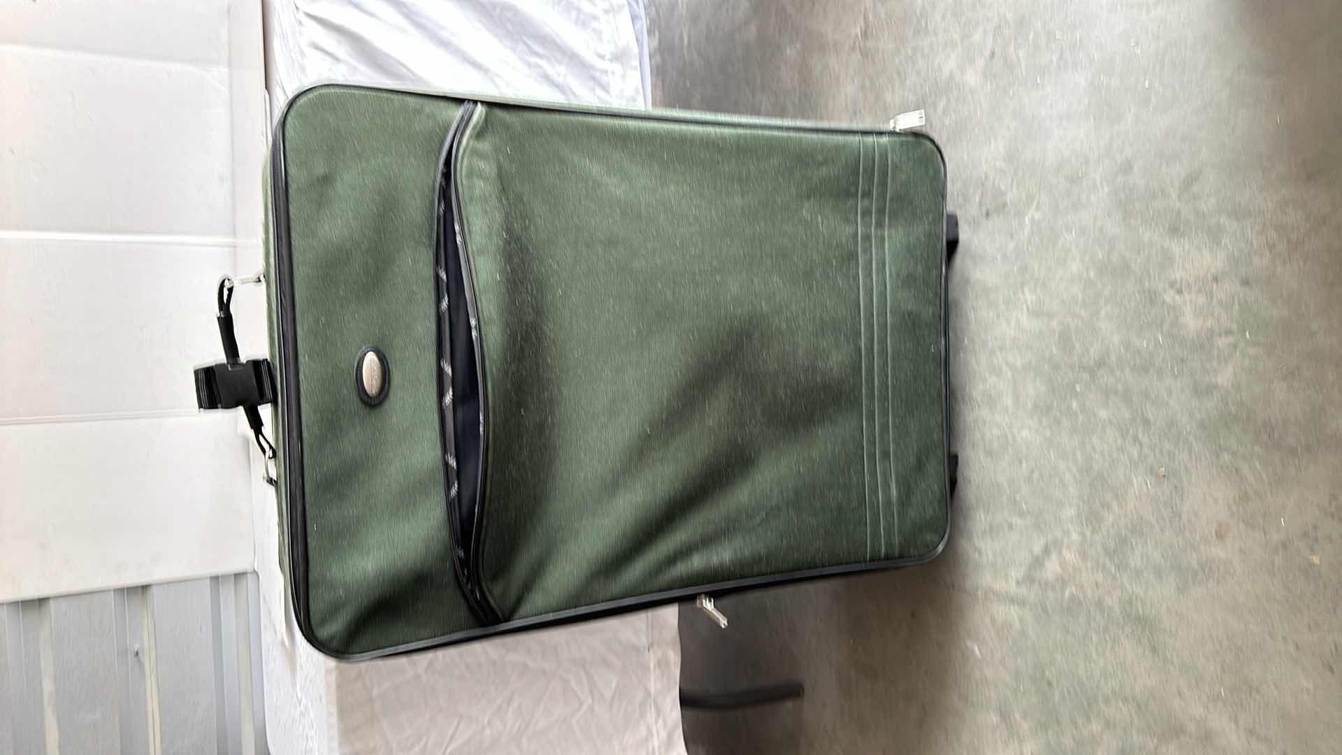 Photo 2 of 2 PCS- PIERRE CARDIN DARK GREEN TRAVEL LUGGAGE