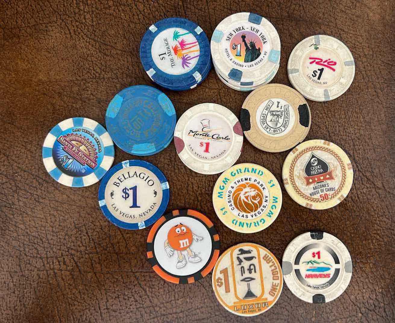 Photo 1 of 22- COLLECTIBLE CASINO CHIPS