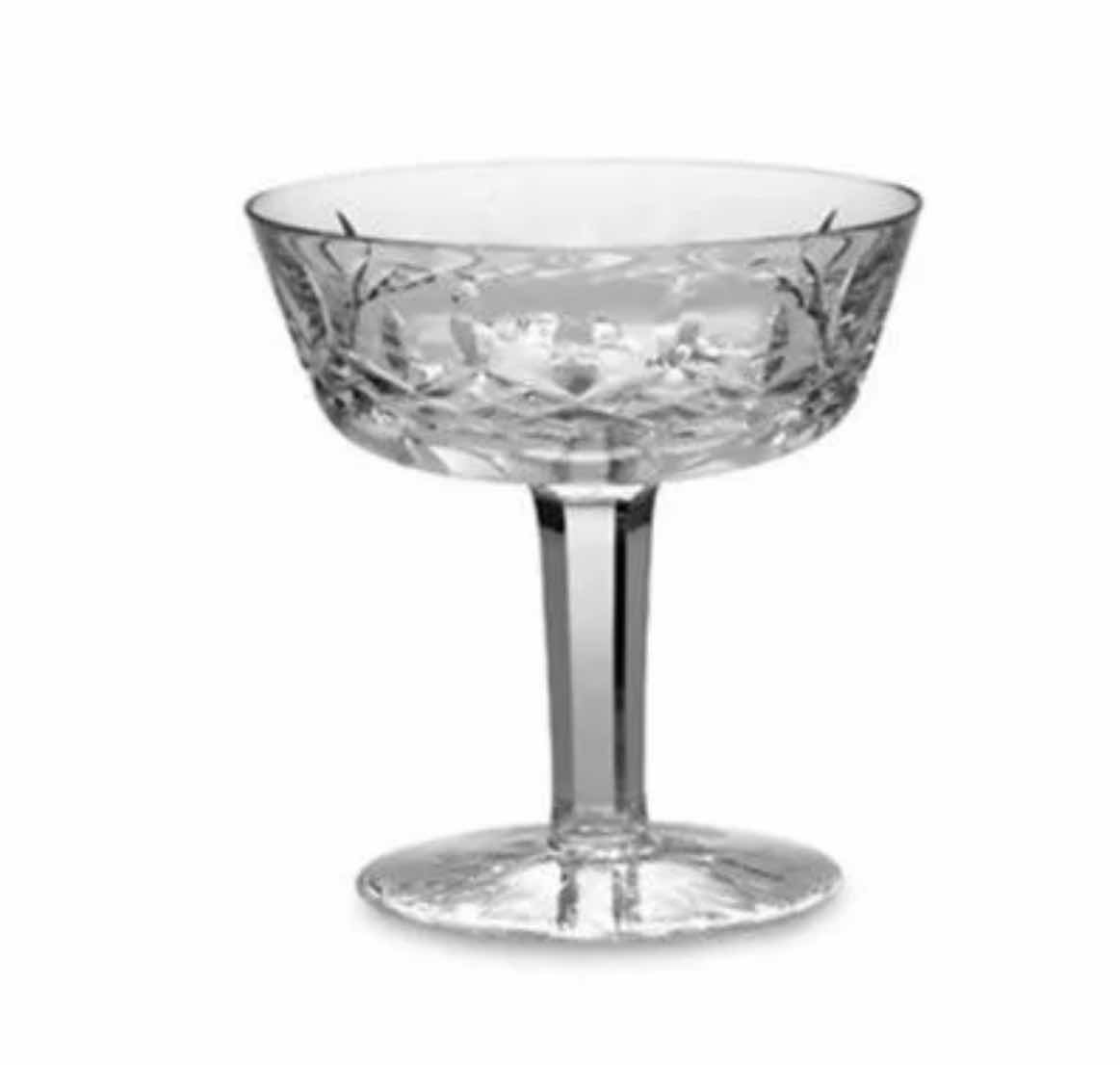 Photo 1 of 2-WATERFORD CRYSTAL LISMORE CHAMPAGNE SHERBET SAUCERS