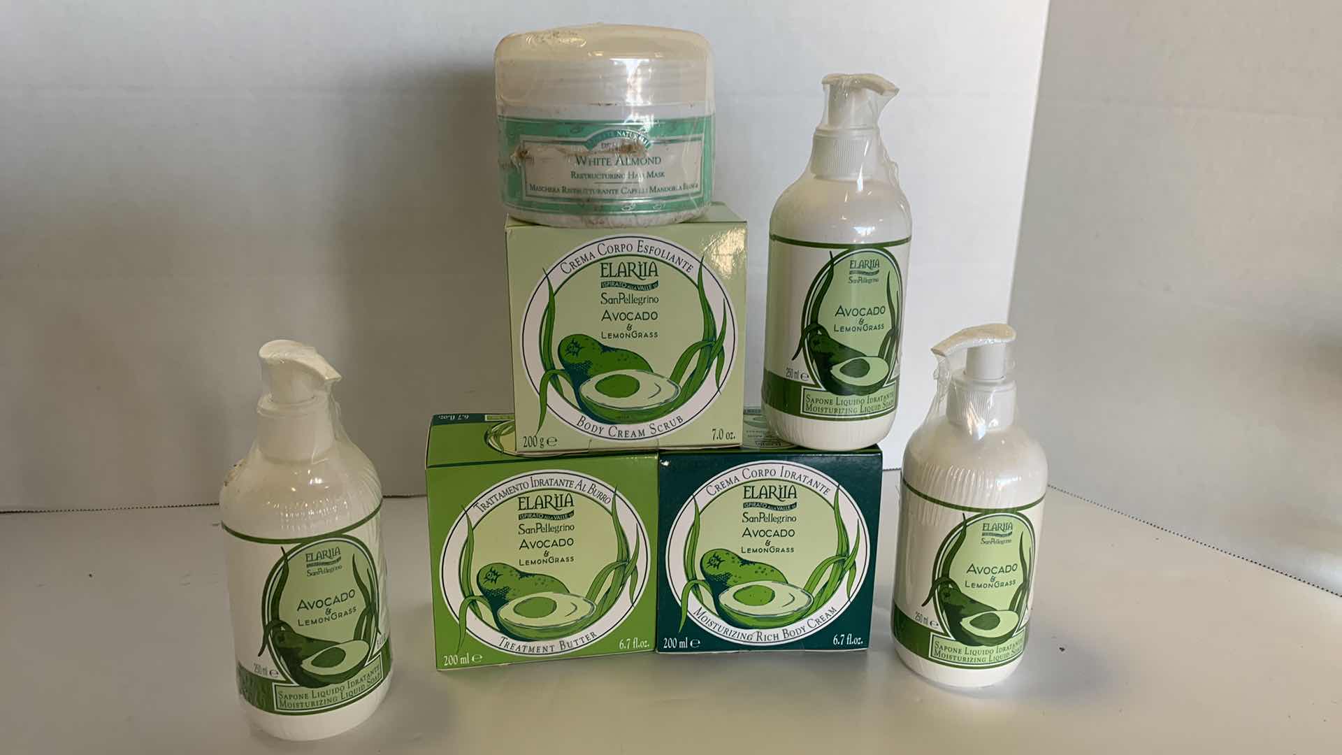 Photo 1 of ELARIIA AVOCADO AND LEMON GRASS AND HAIR CARE PRODUCTS, LOTIONS, BODY WASH, AND CONDITIONER.