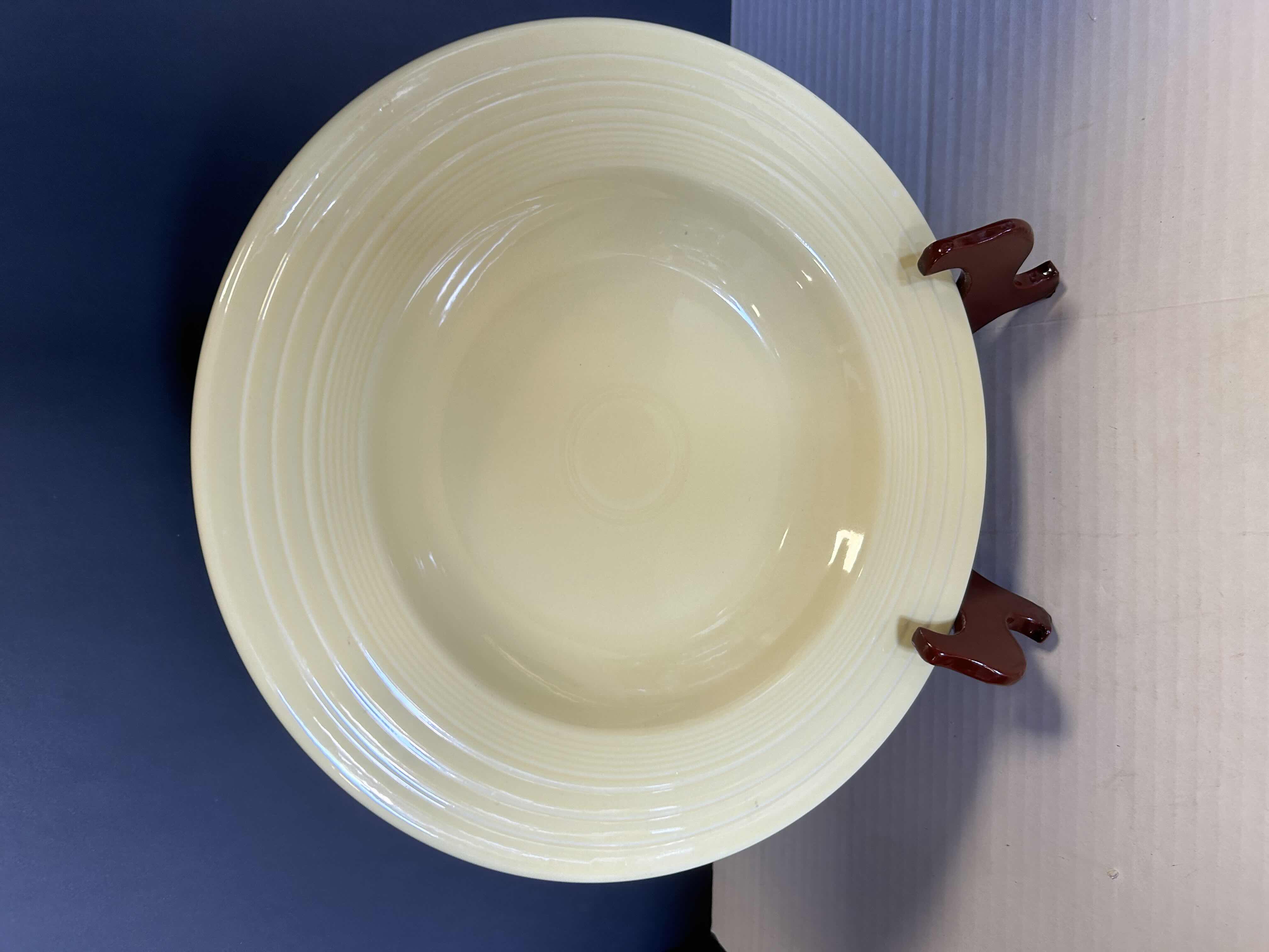 Photo 1 of 12" FIESTA RIMMED PASTA YELLOW BOWL by HOMER LAUGHLIN