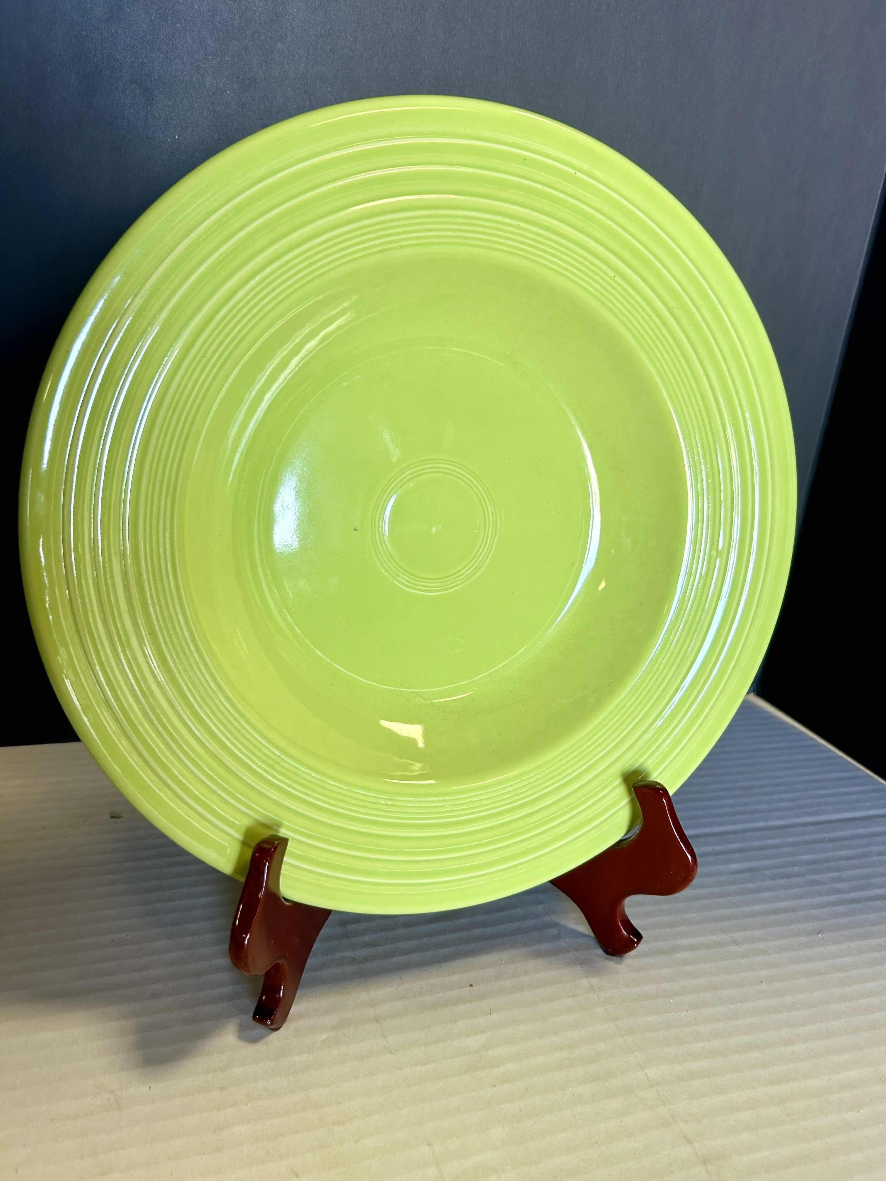 Photo 1 of 12" RIMMED FIESTA LEMONGRASS PASTA BOWL BY HOMER LAUGHLIN