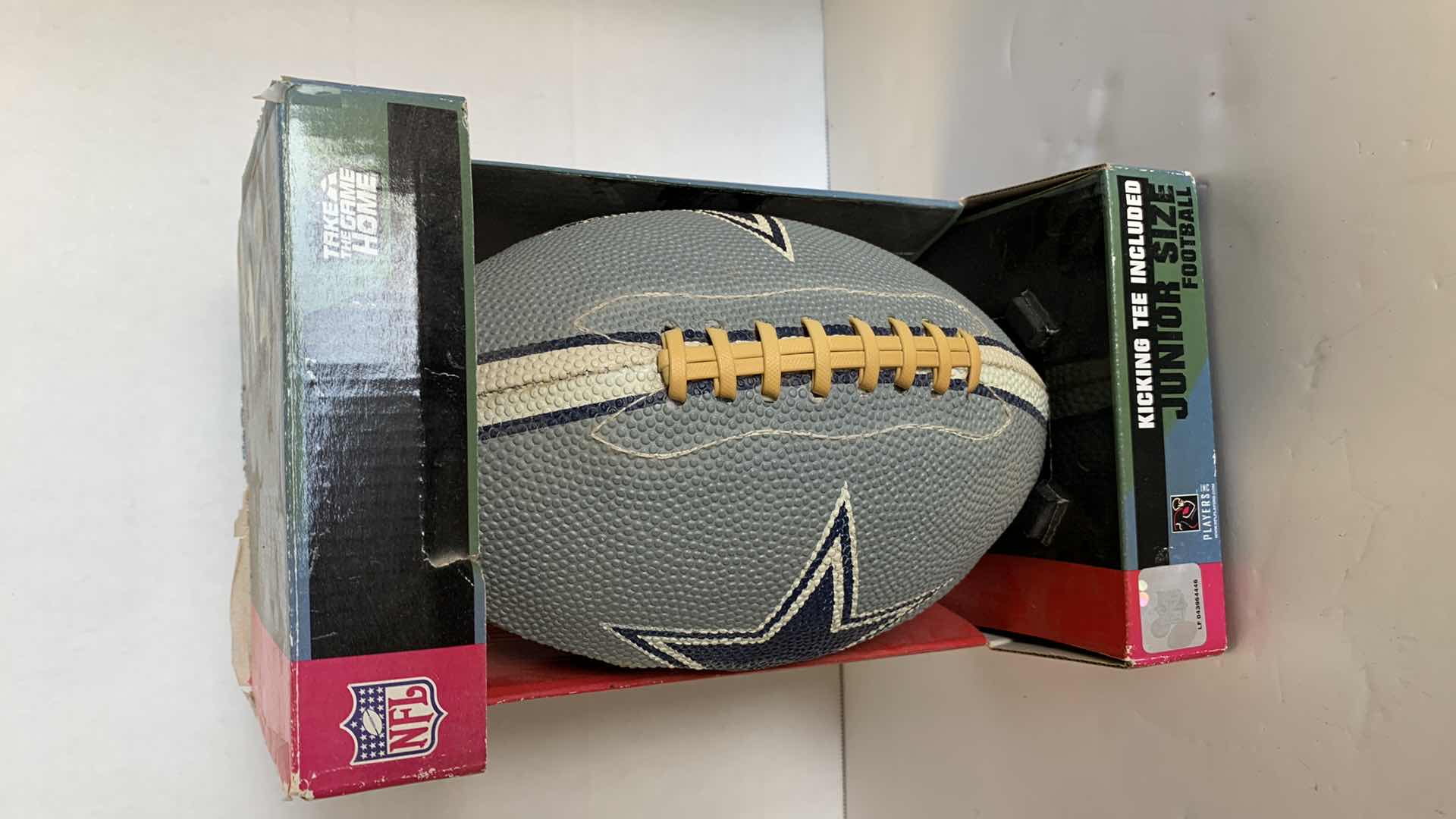 Photo 1 of DALLAS COWBOYS JUNIOR SIZE FOOTBALL WITH KICKING TEE