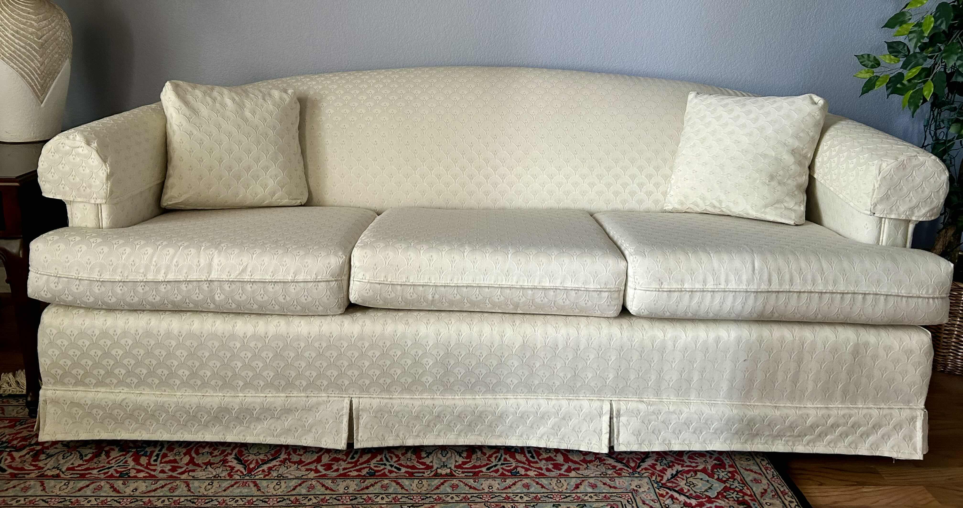 Photo 2 of 6' WALKER OFF WHITE UPHOLSTERED SOFA 