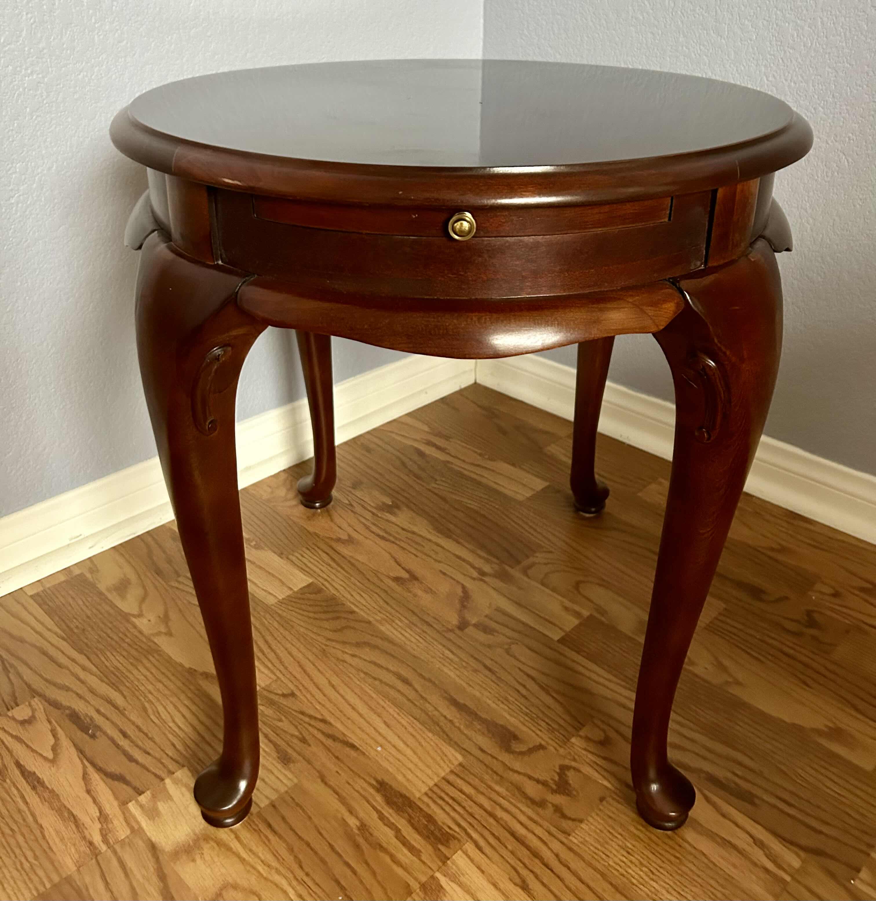 Photo 1 of CHERRY WOOD OVAL ACCENT TABLE 27” X 22” H24”