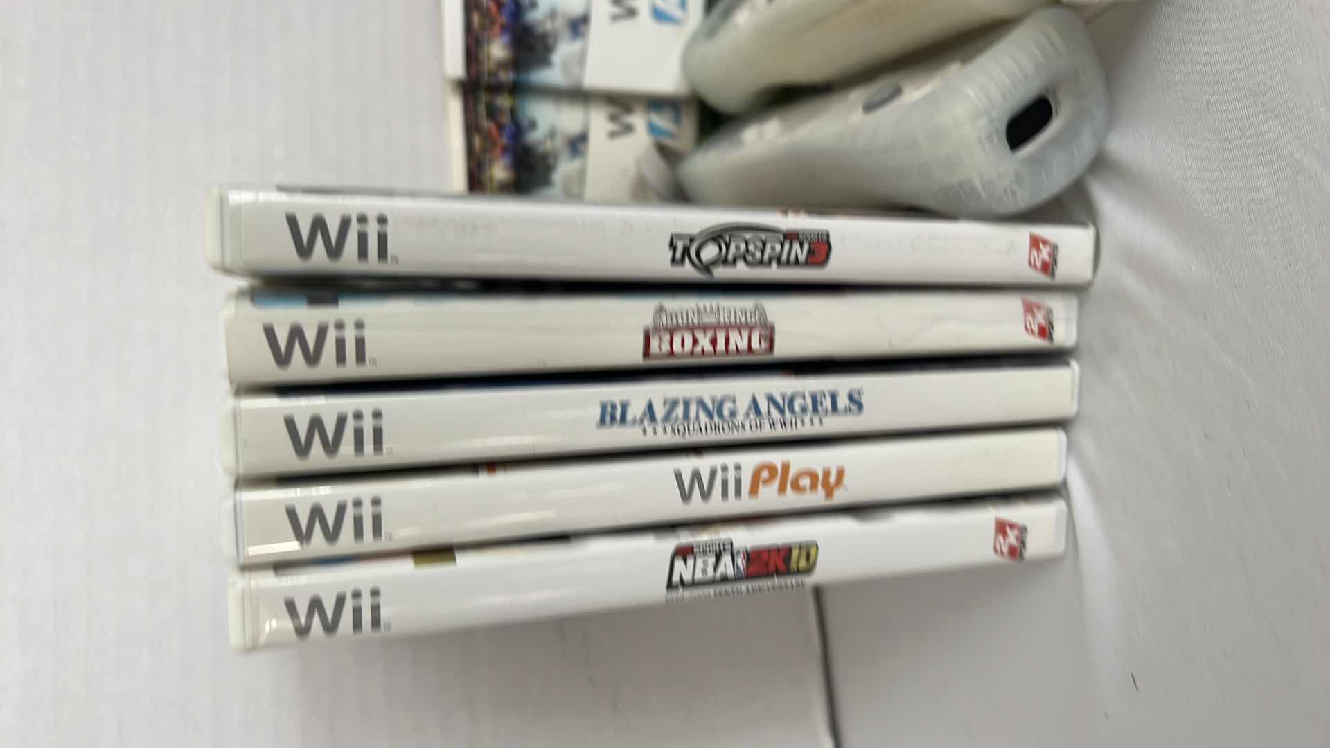 Photo 2 of 5-WII GAMES, 4-WII CONTROLLERS