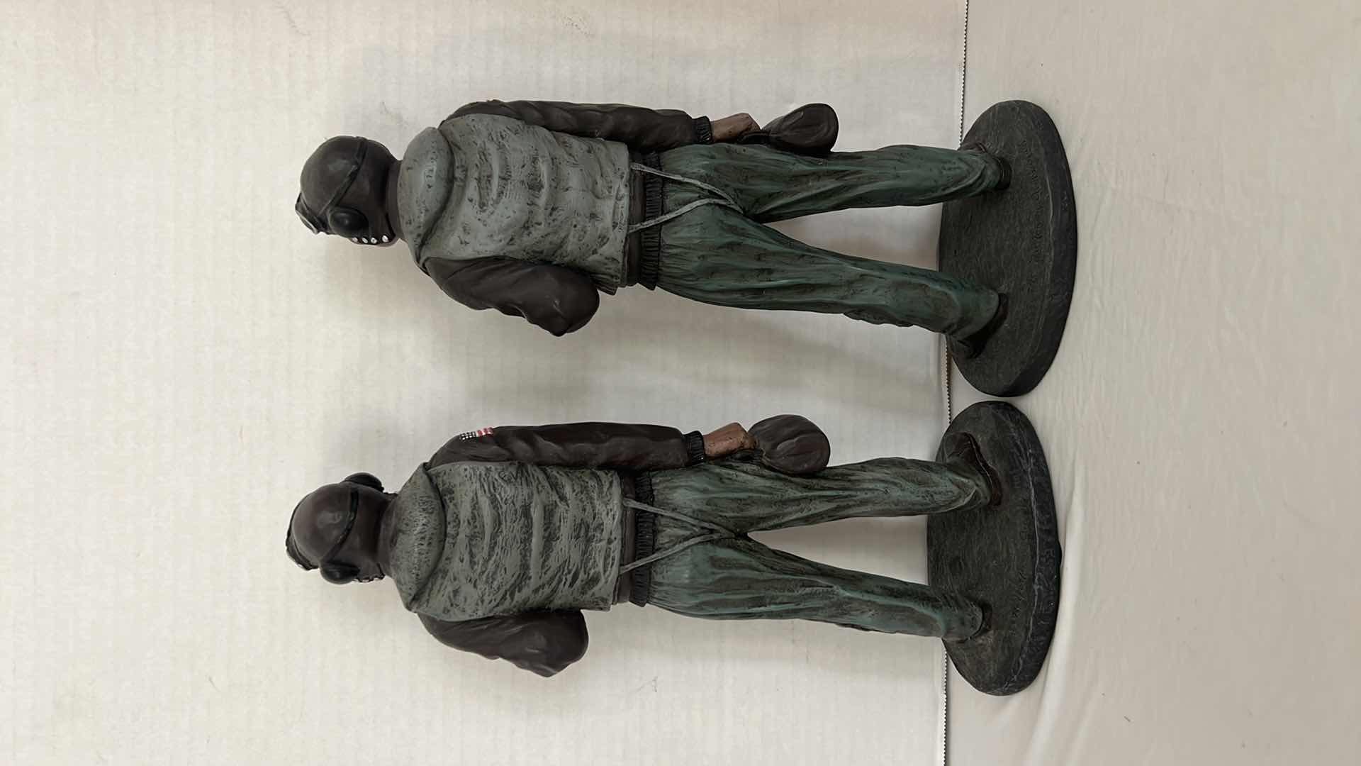 Photo 4 of 2-COLLECTIBLE NORMAN HUGHES THE CLASSIC "POSITIVE IMAGE" PILOT STATUES W6 H13"