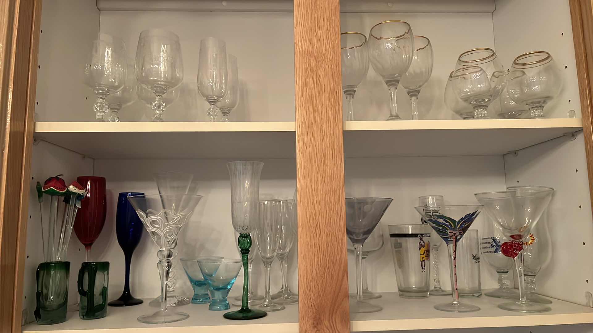 Photo 1 of CONTENTS OF 2 BAR CABINET SHELVES- BAR GLASSES