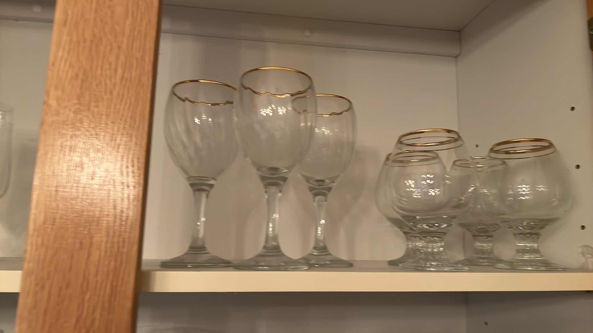 Photo 4 of CONTENTS OF 2 BAR CABINET SHELVES- BAR GLASSES