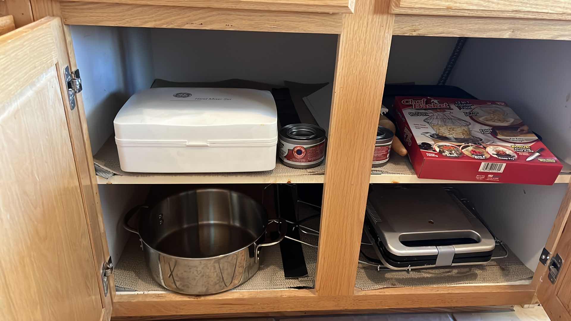 Photo 3 of CONTENTS OF KITCHEN CABINETS-WAFFLE IRON, HAND MIXER, KICHEN ESSENTIALS