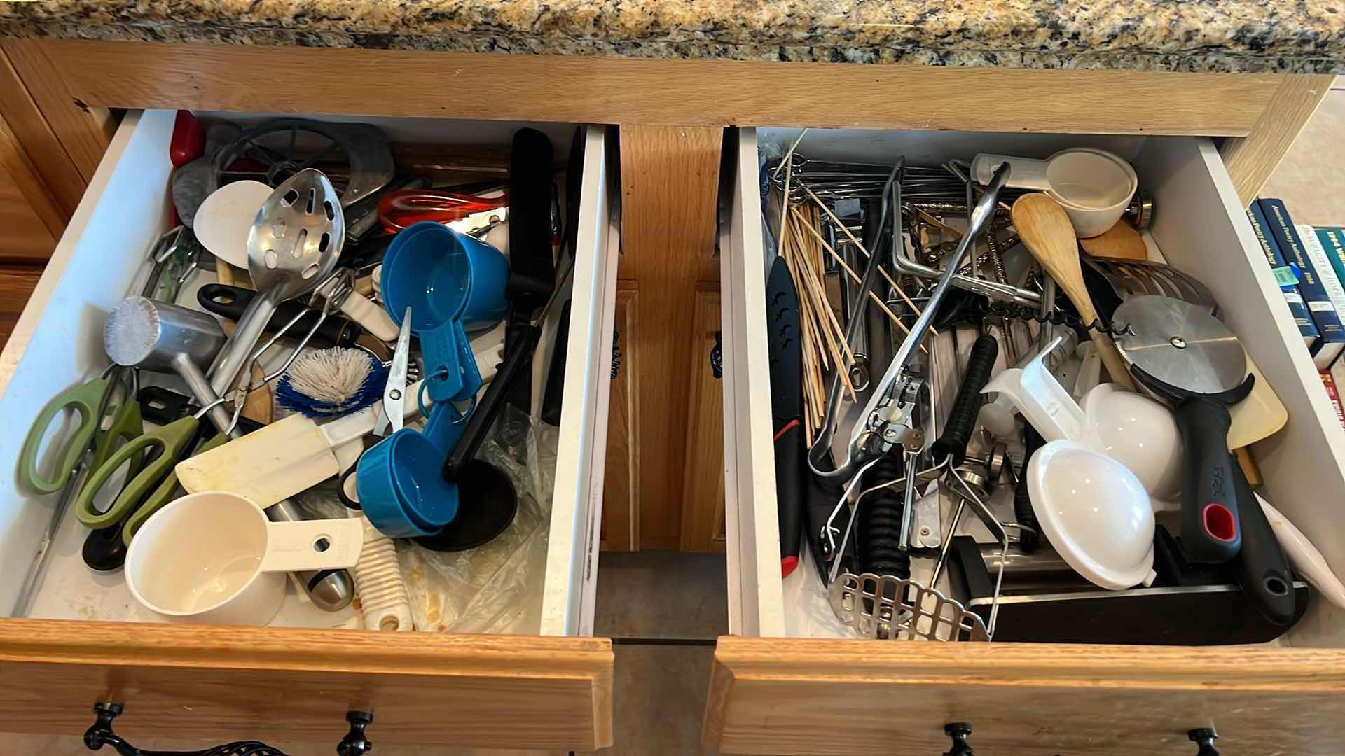 Photo 1 of CONTENTS OF 2-KITCHEN DRAWERS-COOKING UTENSILS