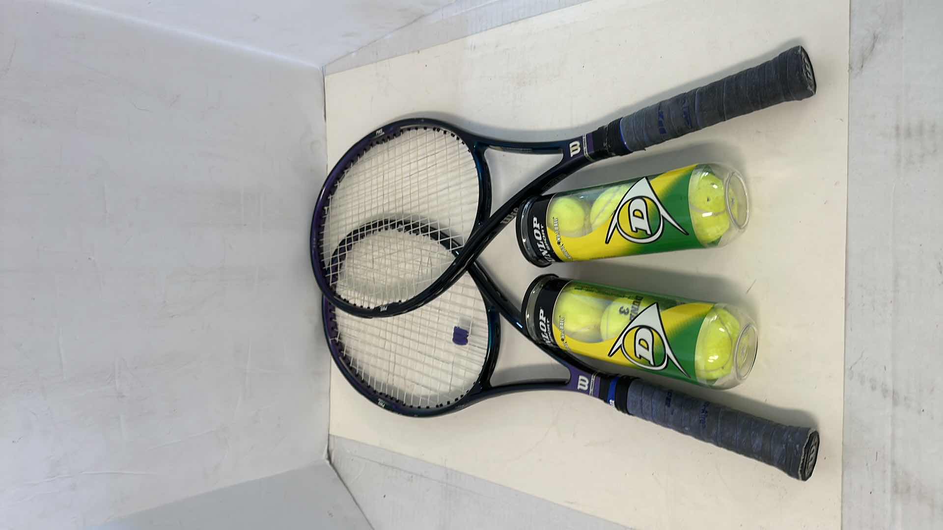 Photo 1 of 2 WILSON TENNIS RACKETS AND CANS OF BALLS