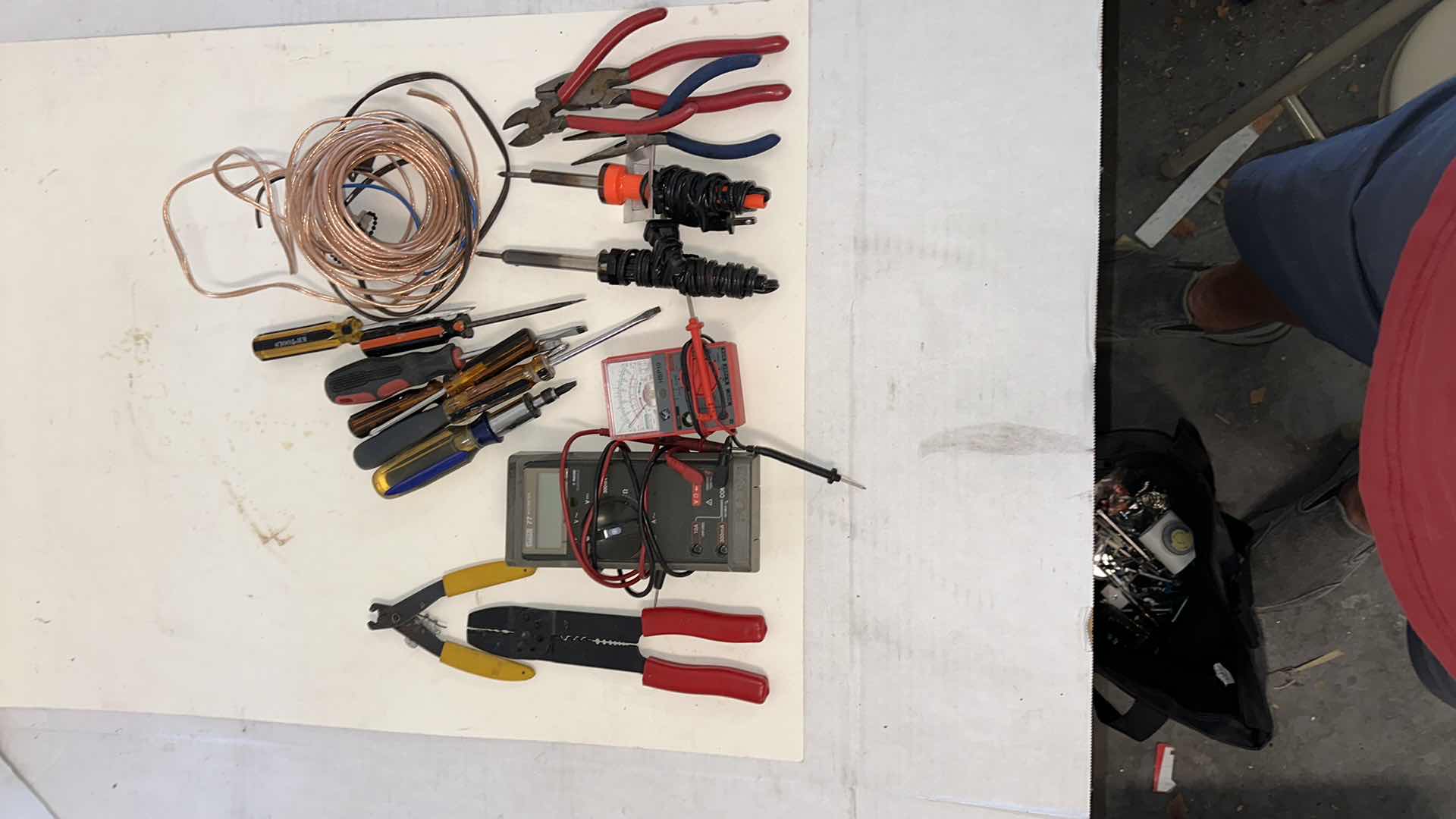 Photo 1 of BAG OF WIRING TOOLS AND METERS