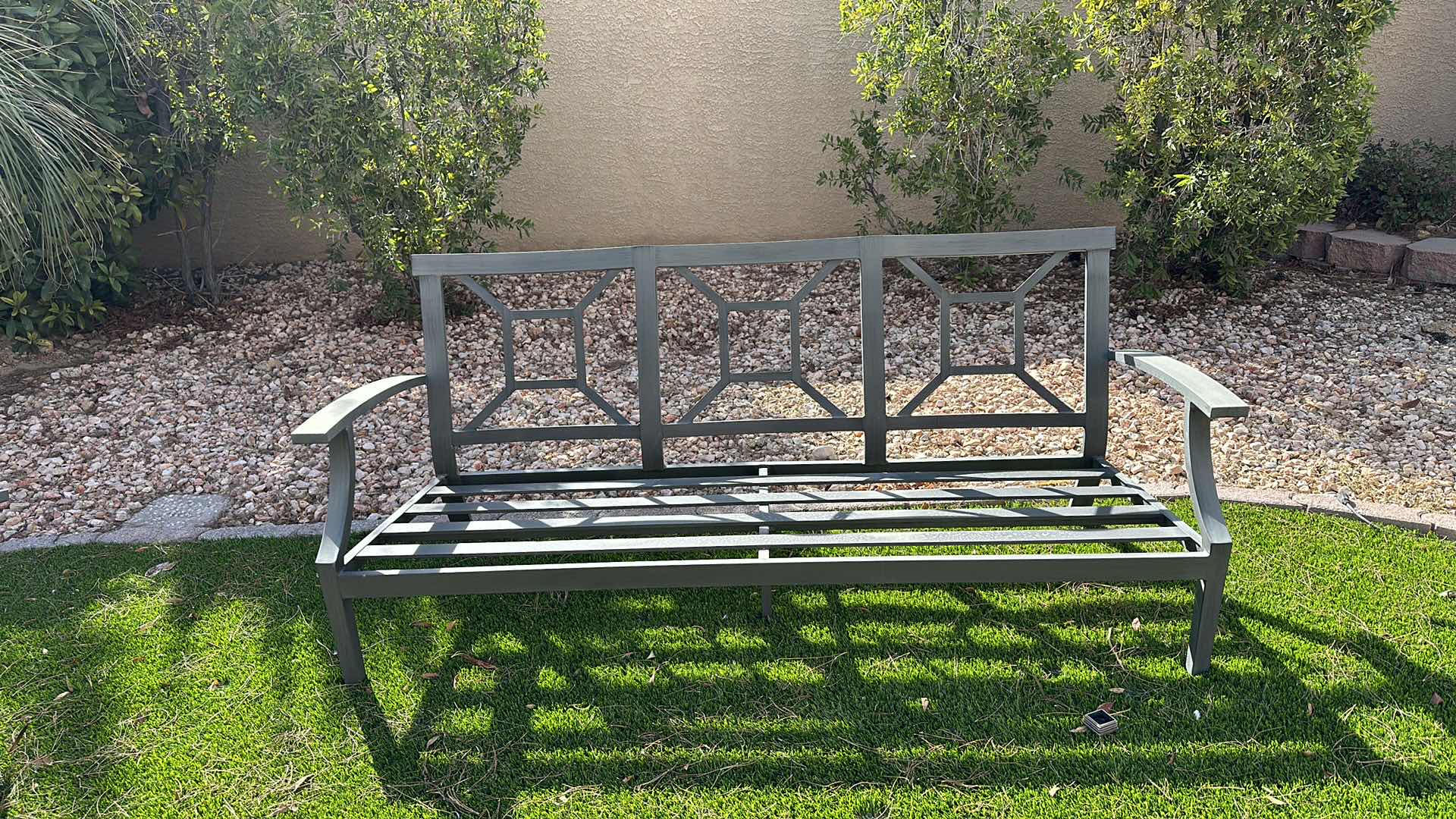 Photo 1 of 6' OUTDOOR PATIO METAL BENCH