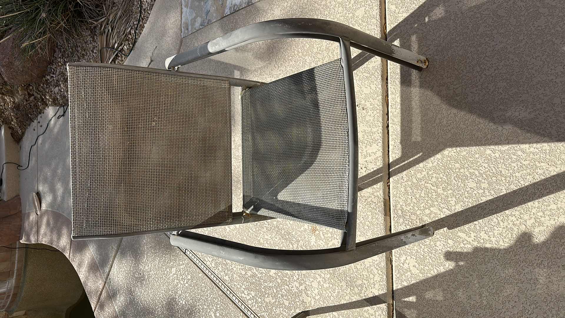 Photo 4 of 6-METAL BASKET WEAVE PATIO ARM CHAIRS