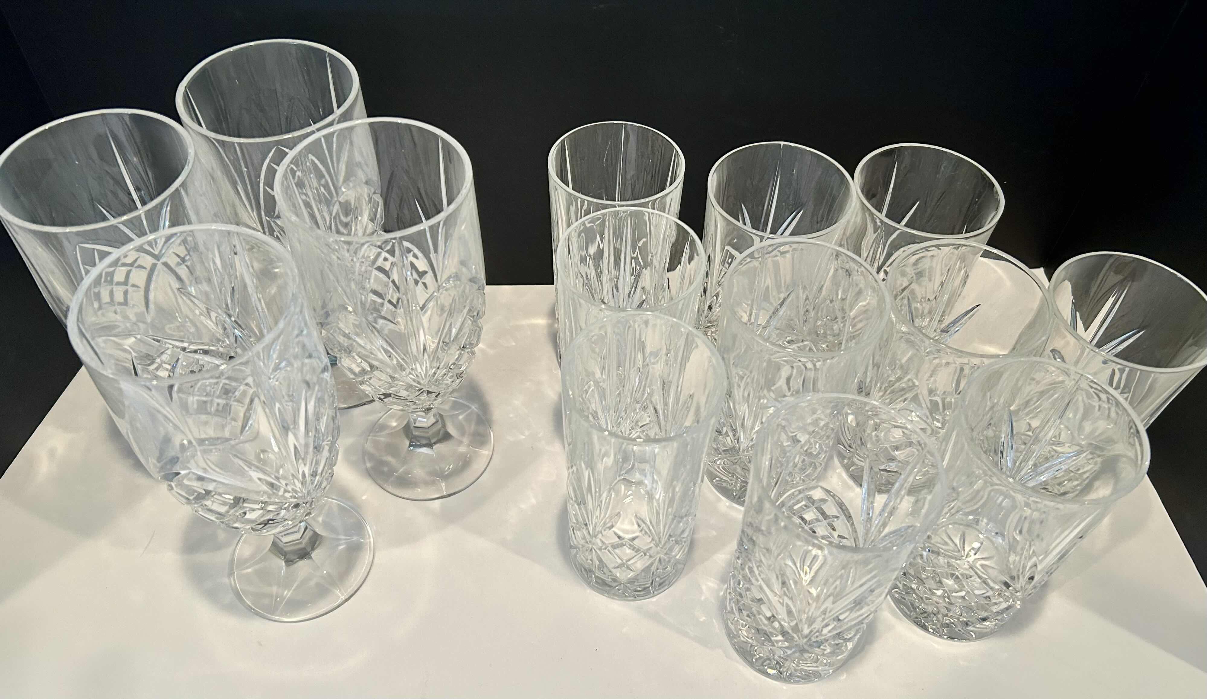 Photo 1 of 4 GOLDINGER CRYSTAL WATER GOBLETS 
10 HIGHBALL CRYSTAL GLASSES