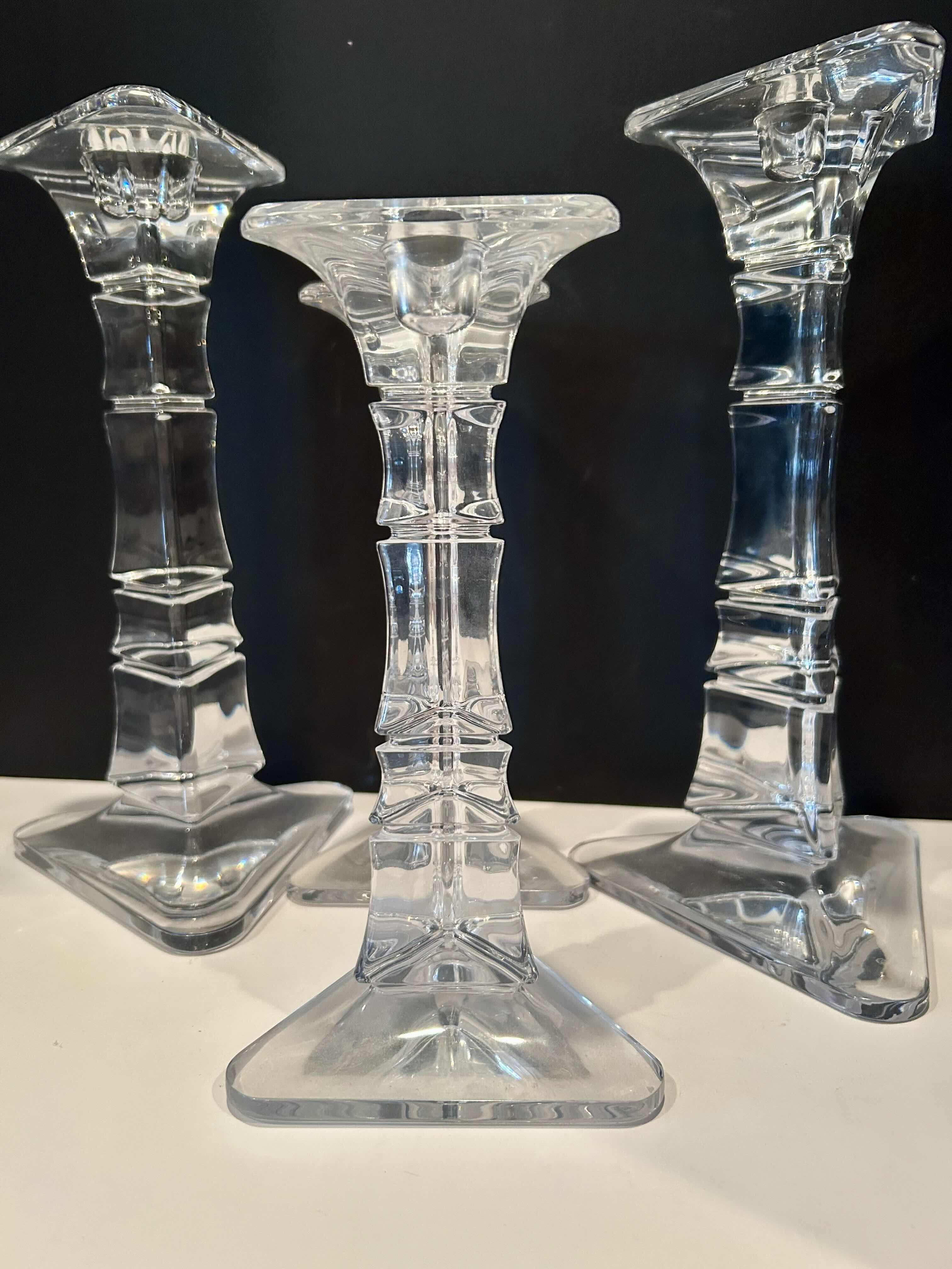 Photo 3 of (2)10” AND (2)8” MARQUIS BY WATERFORD CATHAY LEAD CRYSTAL CANDLESTICKS