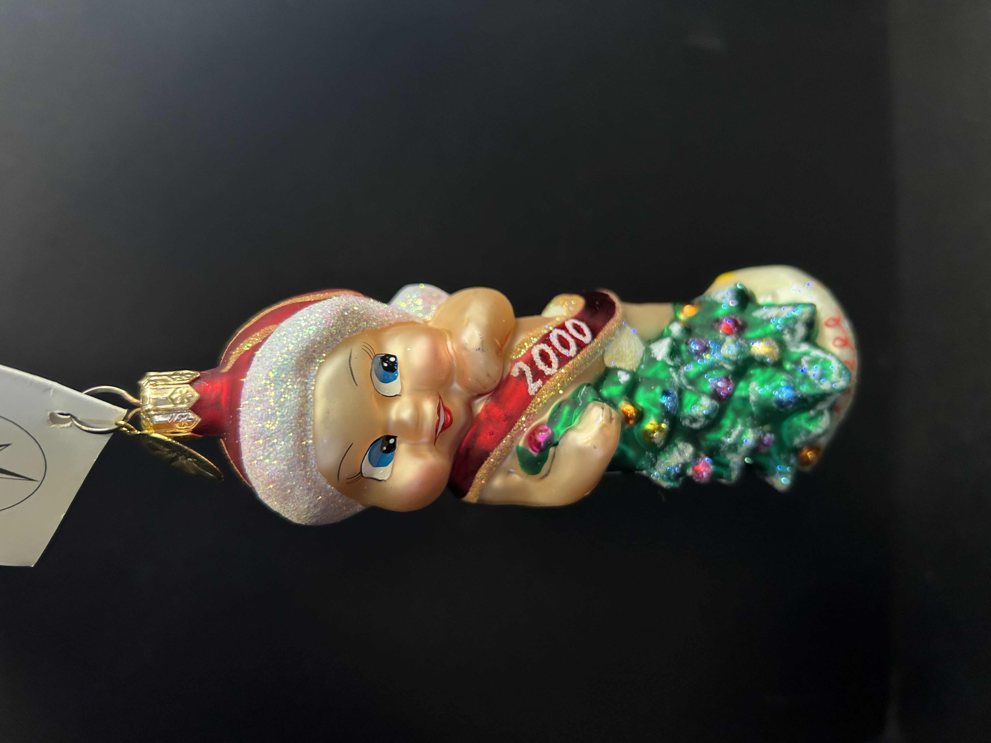 Photo 1 of NIB CHRISTOPHER RADKO "KEWPIE" GLASS CHRISTMAS ORNAMENT
