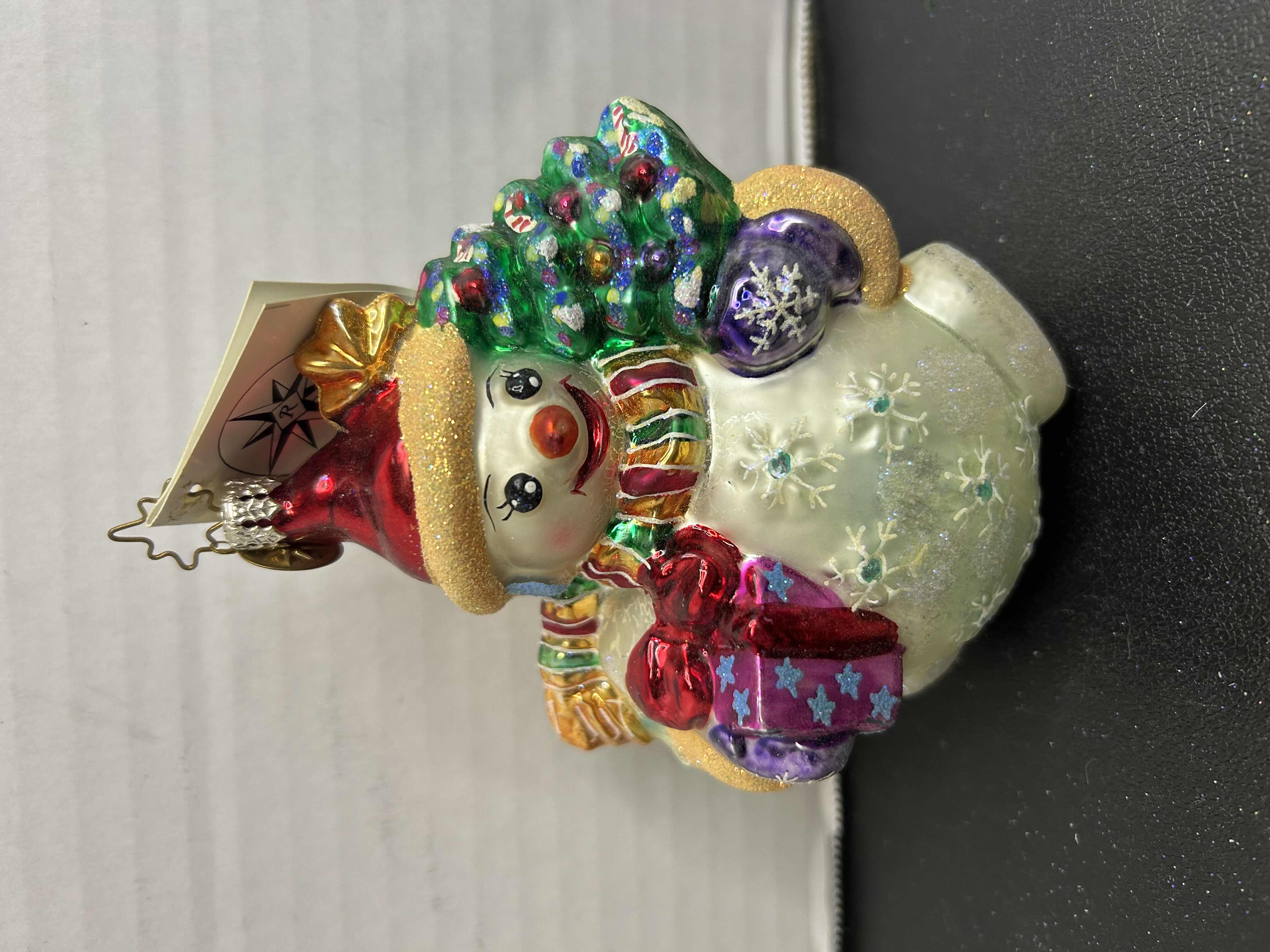 Photo 1 of NIB CHRISTOPHER RADKO "CHUBBY CHEER DELIGHT" GLASS CHRISTMAS ORNAMENT.

