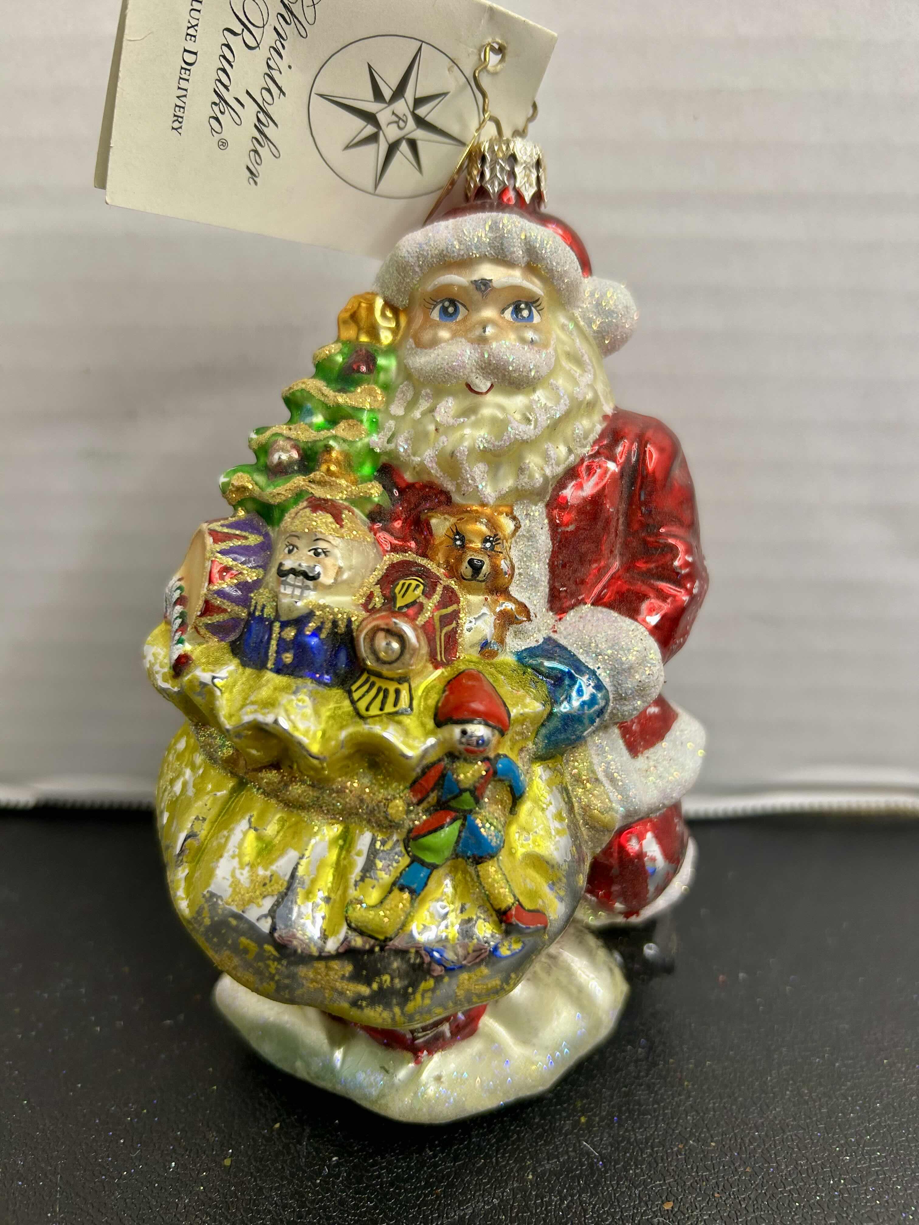 Photo 1 of NEW CHRISTOPHER RADKO "DELUXE DELIVERY" GLASS CHRISTMAS ORNAMENT