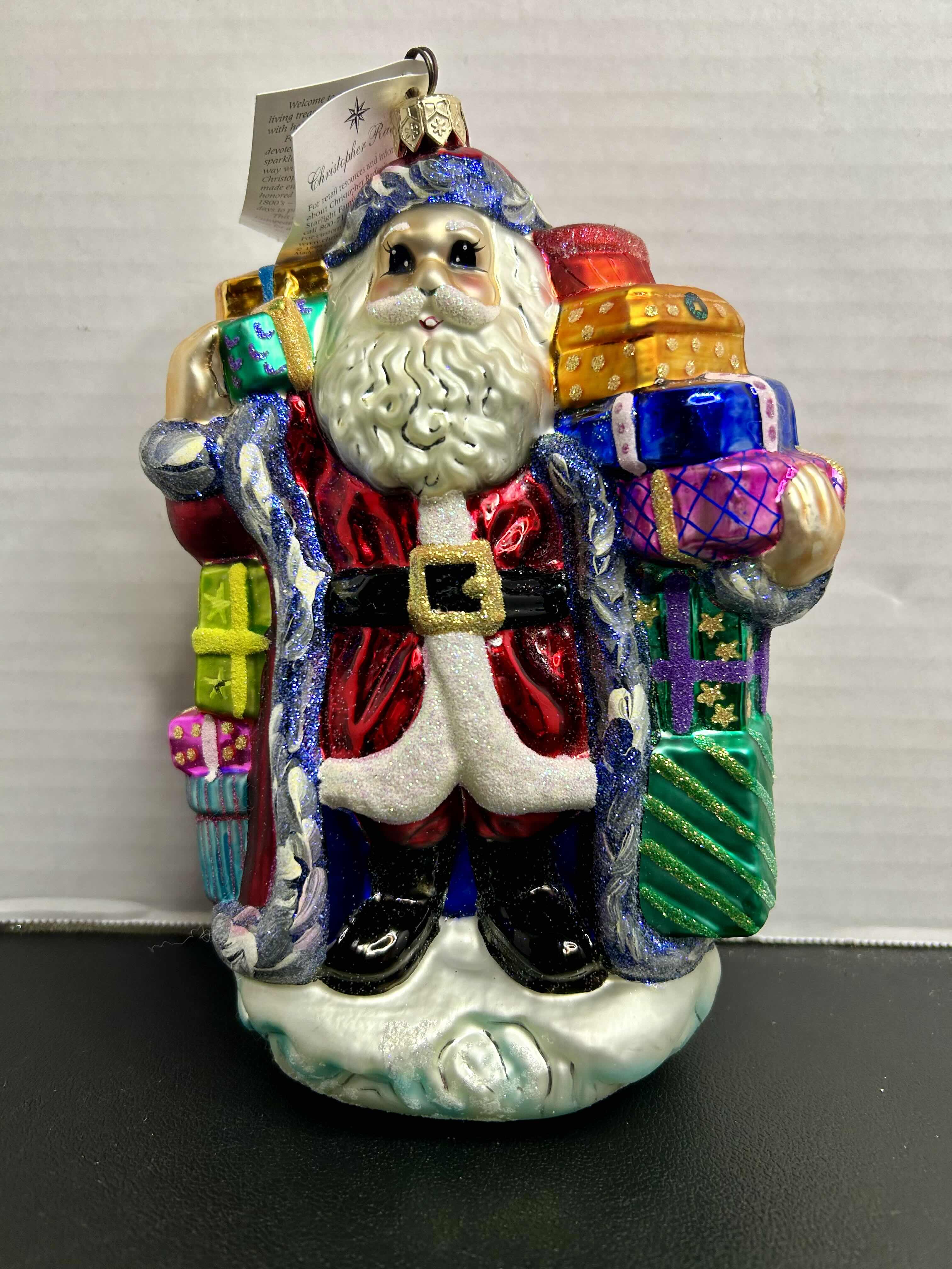 Photo 1 of NIB CHRISTOPHER RADKO "GIFTED SAINT NICK" ORNAMENT

