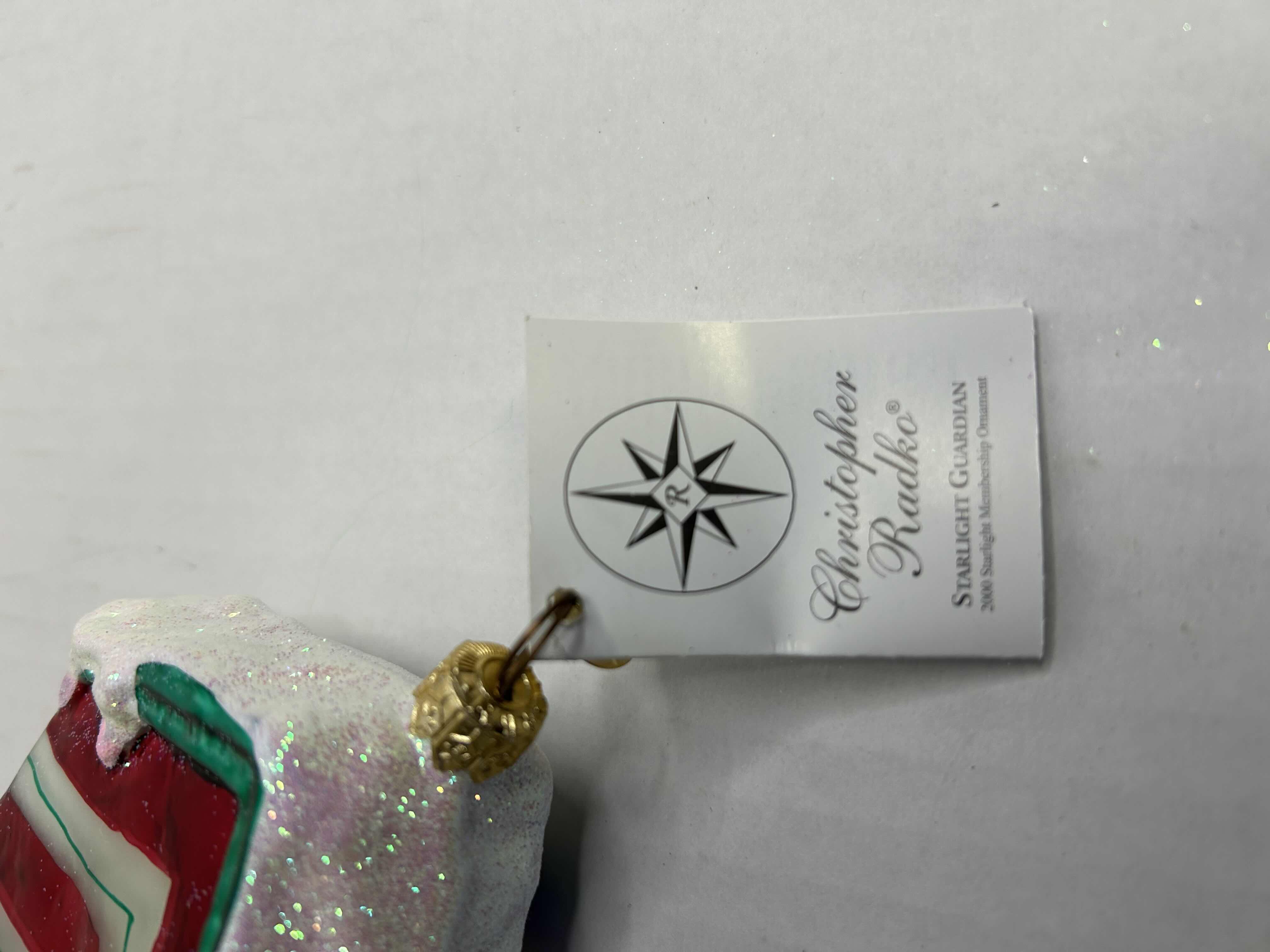 Photo 2 of NEW CHRISTOPHER RADKO "STARLIGHT GUARDIAN" GLASS CHRISTMAS ORNAMENT 

